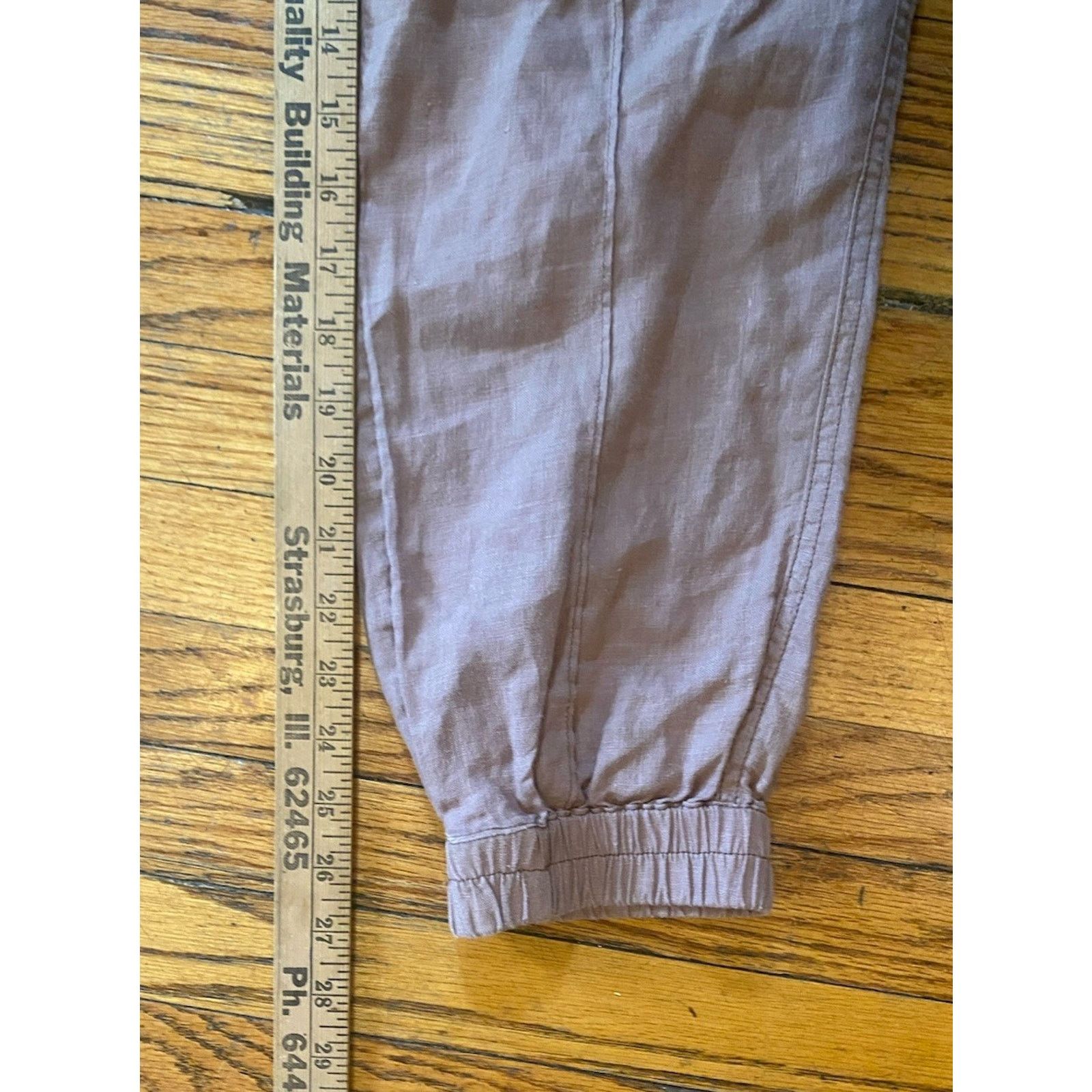 Cynthia Rowley Cynthia Rowley Pants Women's M Beige 100% Linen Jogger Size 30" / US 8 / IT 44 - 7 Thumbnail