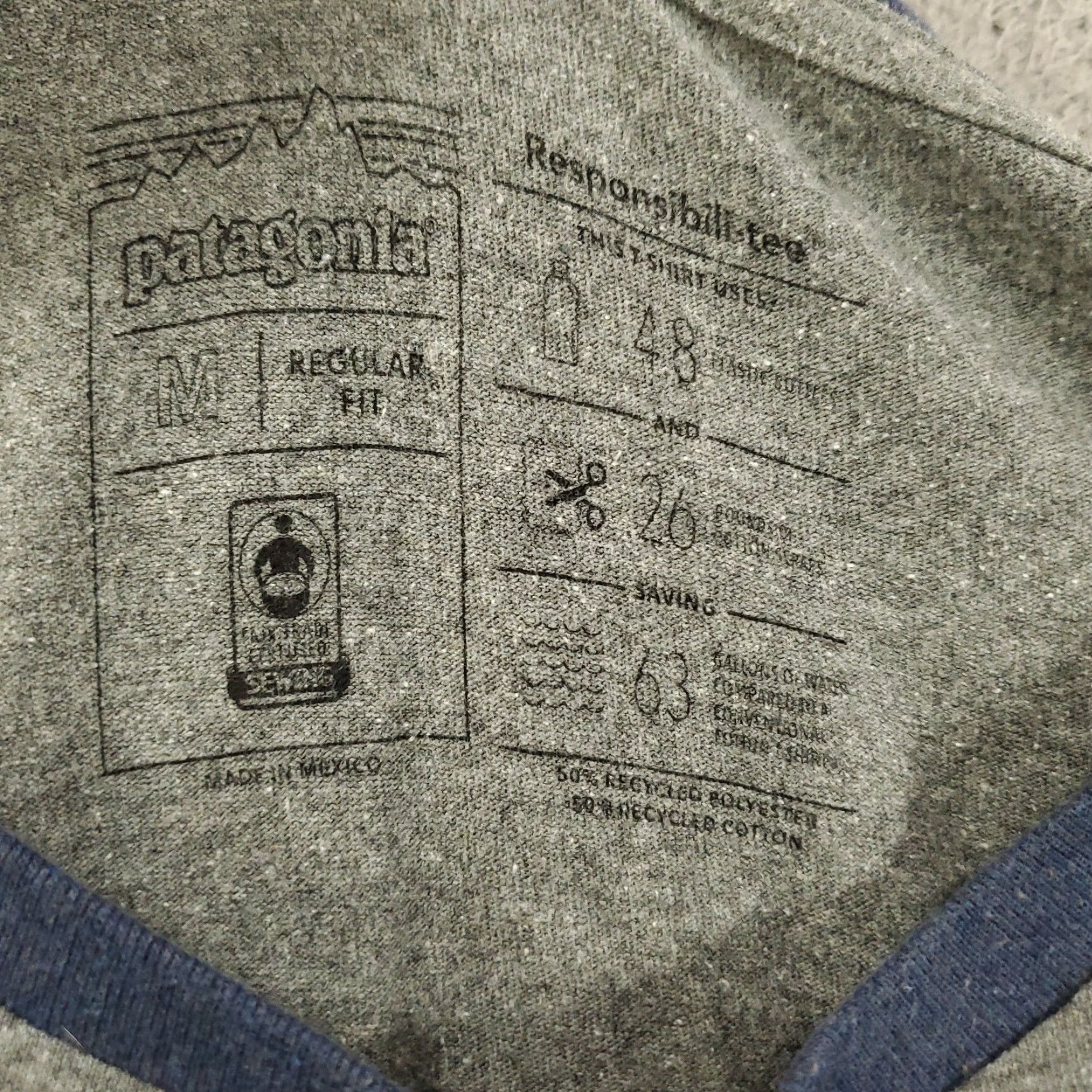 Patagonia Patagonia Shirt Women Medium Defend Wilderness Tee Gray Blue Pullover Raglan Style Basic T-Shirt Size M / US 6-8 / IT 42-44 - 5 Thumbnail