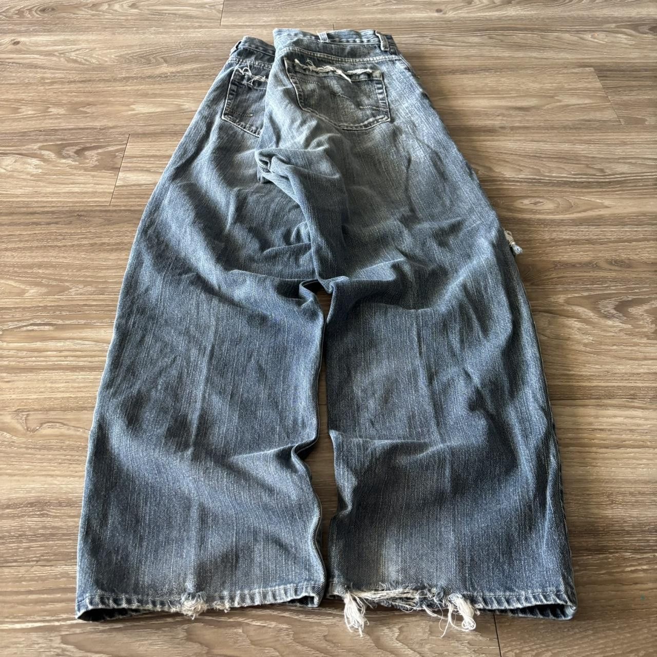 Vintage Crazy Vintage Y2K/2000s Grunge Dark Wash Skater Denim Jeans! 38x30 Size US 38 / EU 54 - 4 Thumbnail