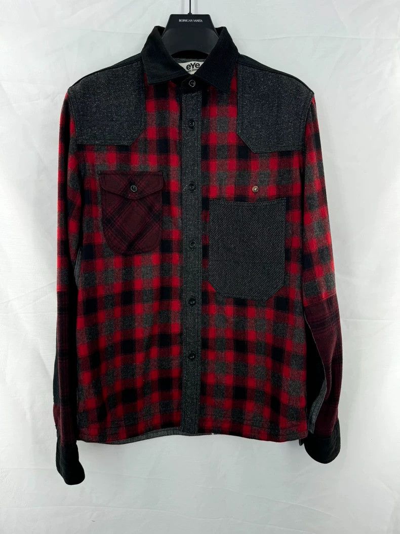 Comme des Garcons Comme Des Garcons Patchwork red plaid shirt Size US M / EU 48-50 / 2 - 1 Thumbnail