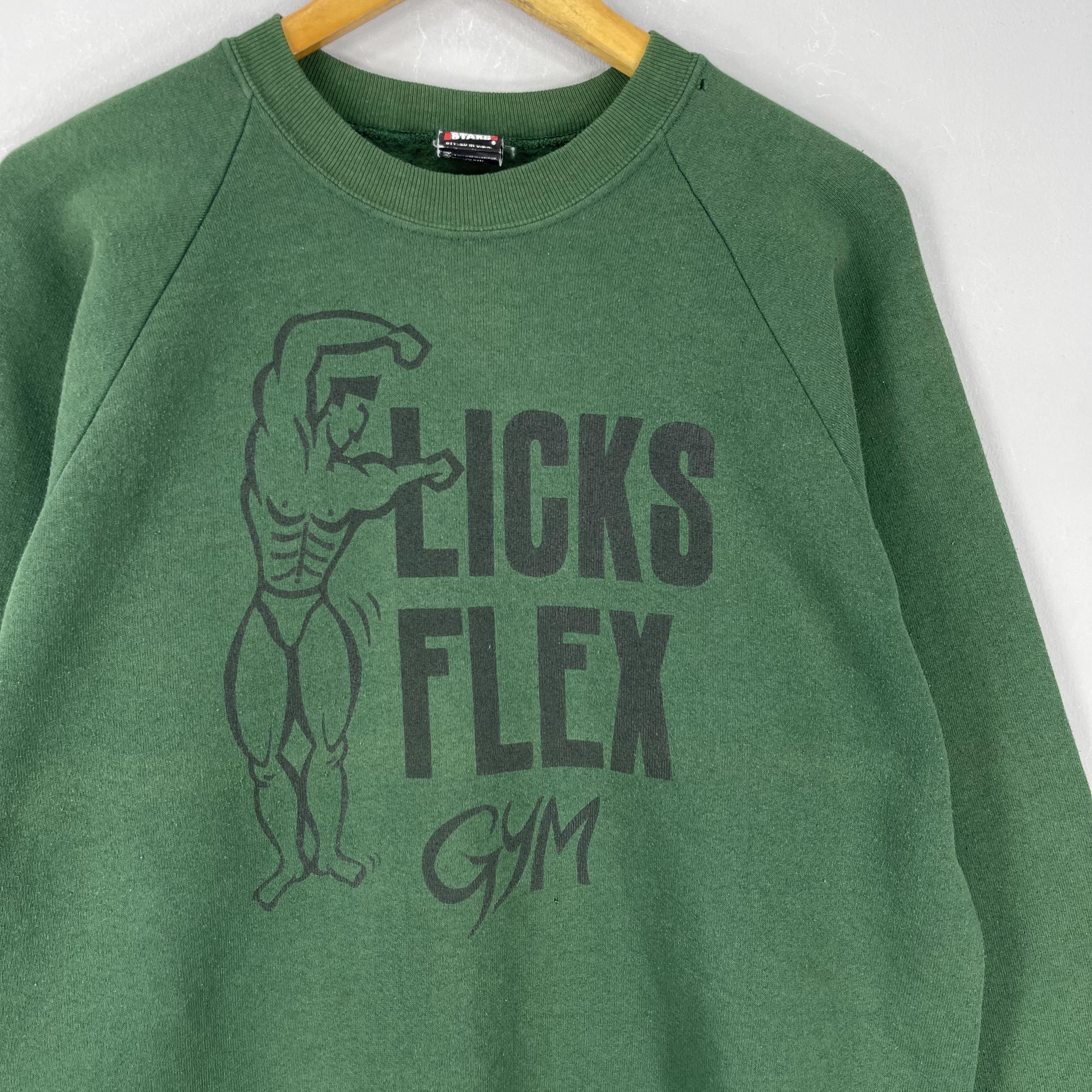 Vintage Vintage 90's FLICK FLEX GYM Printed Distressed Sweatshirt Size US M / EU 48-50 / 2 - 4 Thumbnail