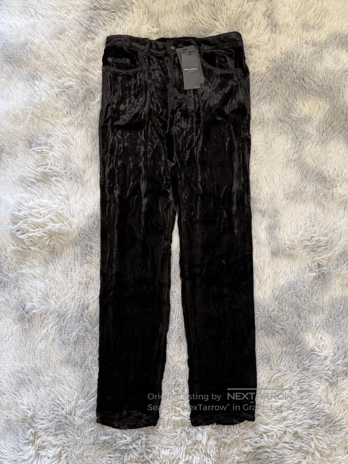 Sz 31 Saint Laurent Paris 19AW Velvet Trousers.