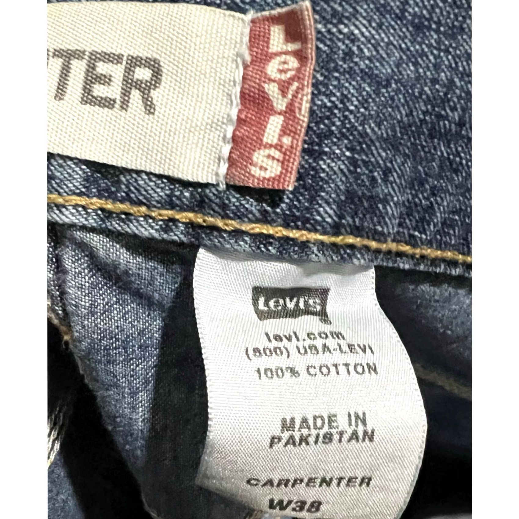 Denime VINTAGE Levi’s Carpenter Shorts Jorts Mens 40 11” Inseam Blue Denim Baggy 90s Y2K Grunge Skater Motorcyclist Casual Mens Size US 40 / EU 56 - 7 Thumbnail
