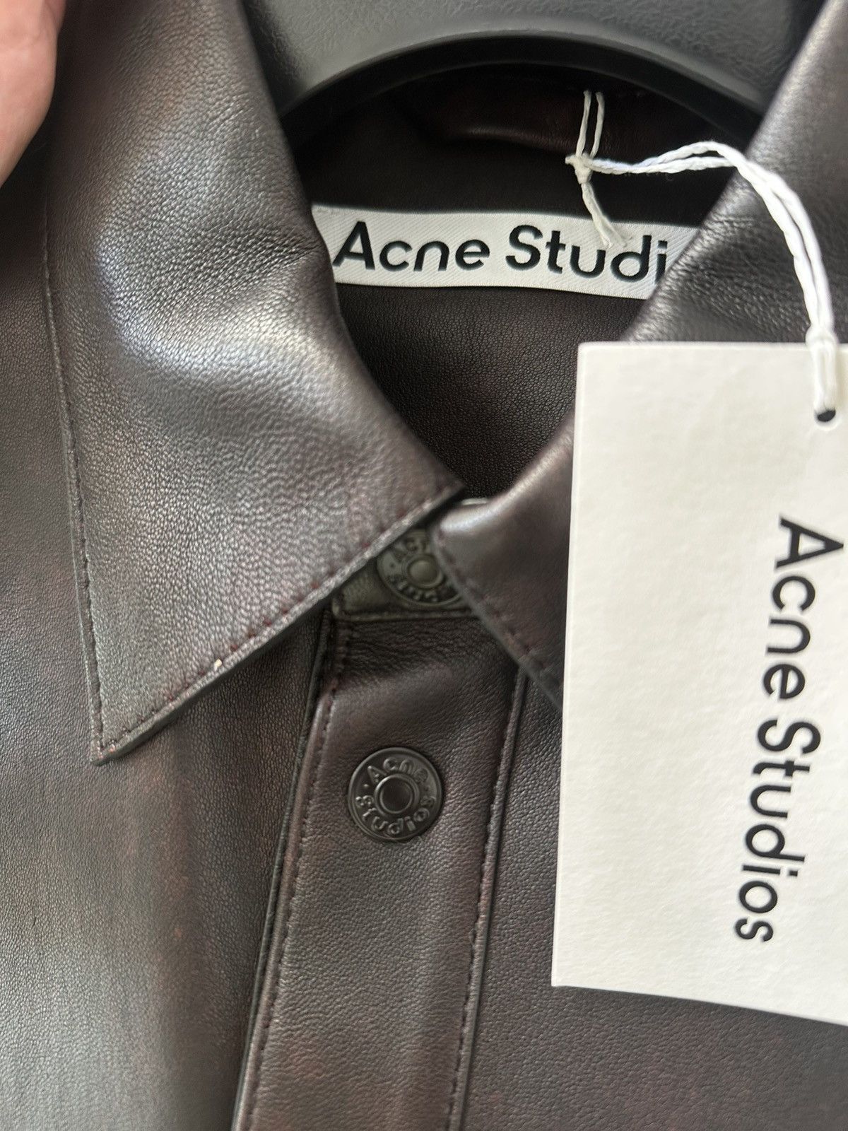 Acne Studios Acne Studios Leather Shirt Jacket 46 fits L AW25 Size US L / EU 52-54 / 3 - 4 Thumbnail