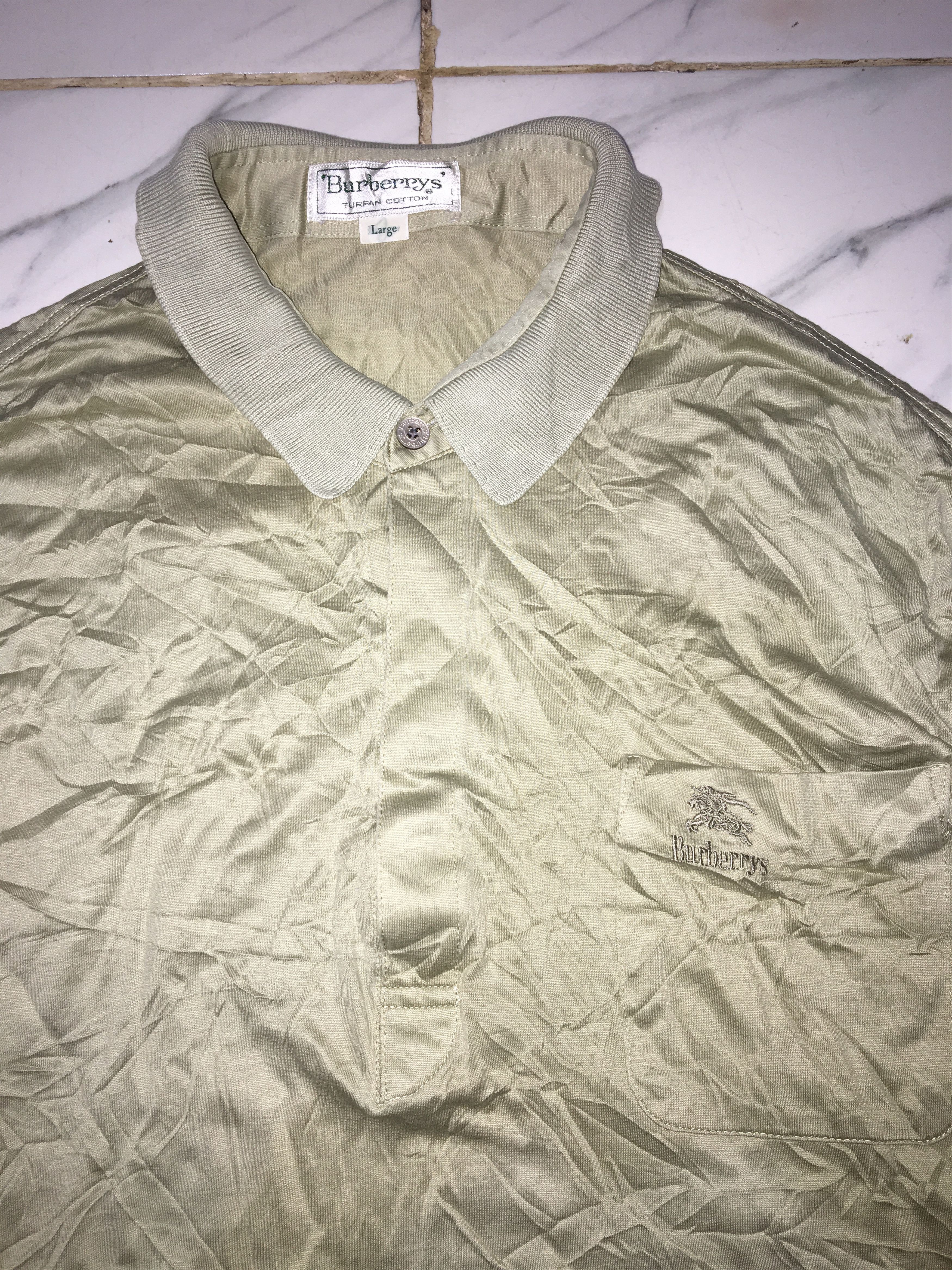 Burberry VINTAGE BURBERRYS LONG SLEEVE POLO SHIRT Size US L / EU 52-54 / 3 - 2 Thumbnail