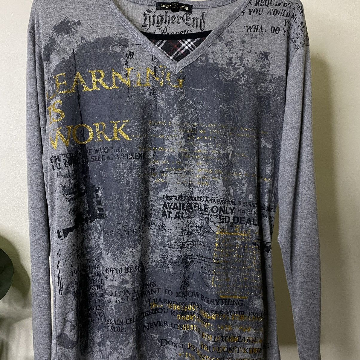 If Six Was Nine × Japanese Brand × Seditionaries Dangerous Warning Seditionaries Poem Cyber Gothic Punk L/S Size US L / EU 52-54 / 3 - 2 Thumbnail