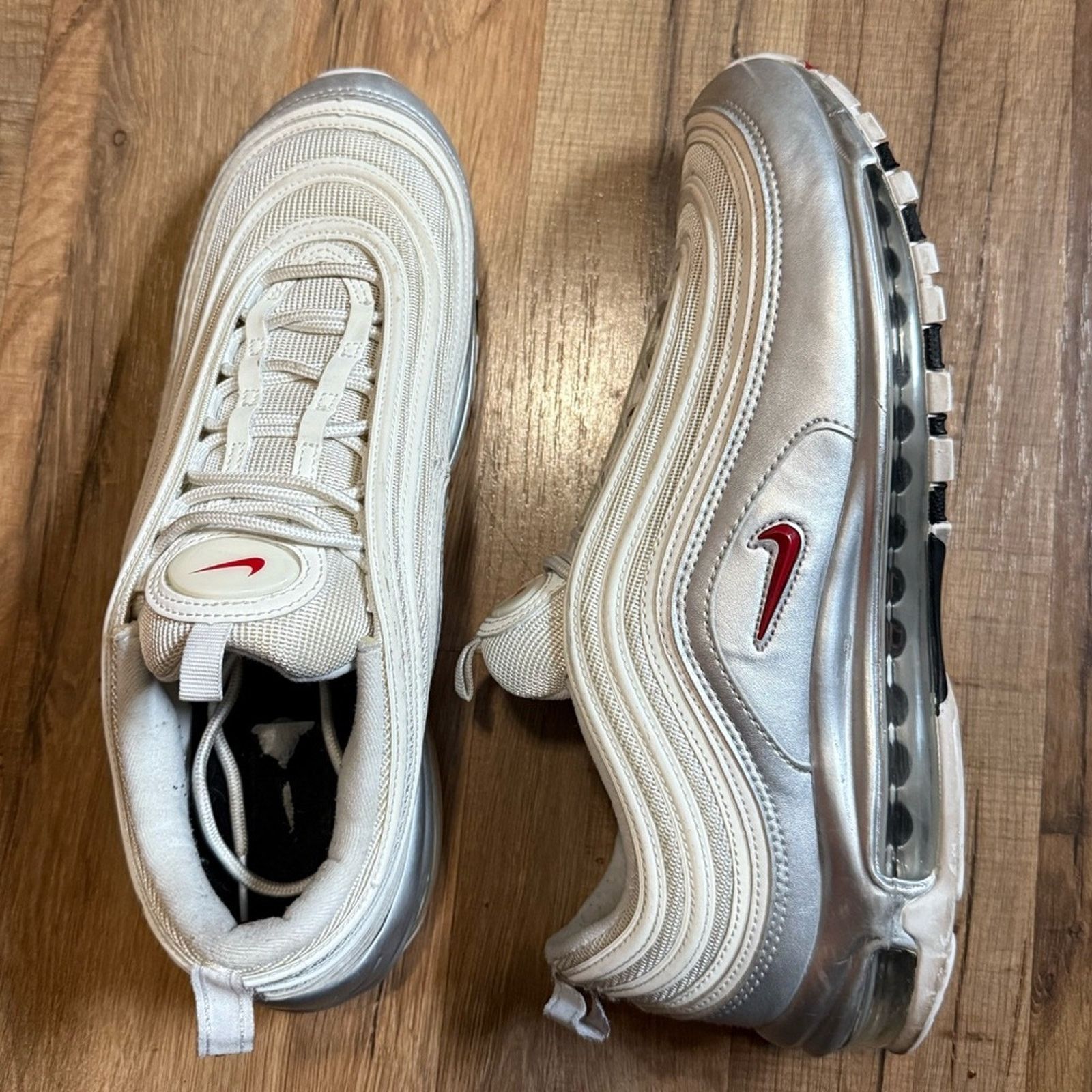 Nike Nike Air Max 97 QS B-Sides White Silver Size US 10.5 / EU 43-44 - 10 Thumbnail
