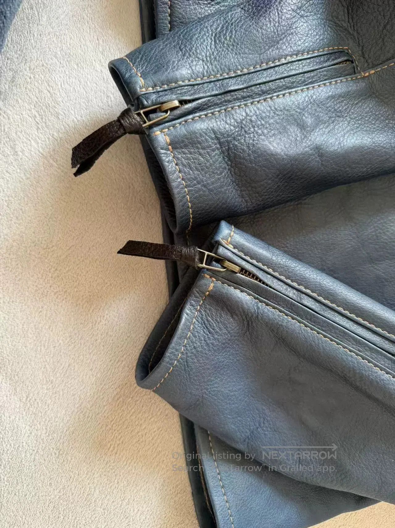 Other Tenjin Works JT01 Cobalt Blue Leather Jacket. Size US XS / EU 42 / 0 - 4 Thumbnail