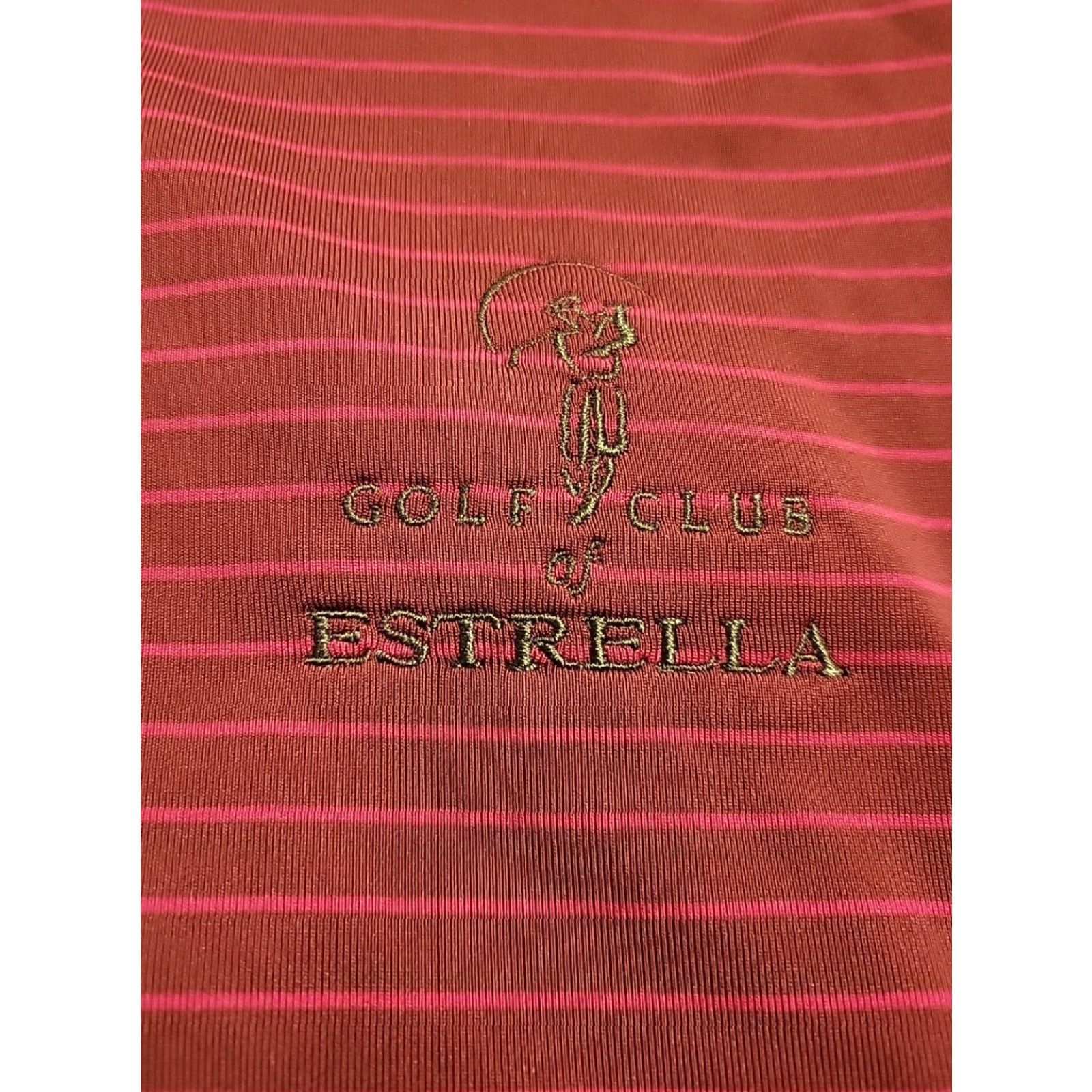 Under Armour Under Armour HeatGear Polo Shirt SS Striped 40" Chest Med Red Logo Embroi Golf Tennis Shirt Mens Size US M / EU 48-50 / 2 - 4 Thumbnail