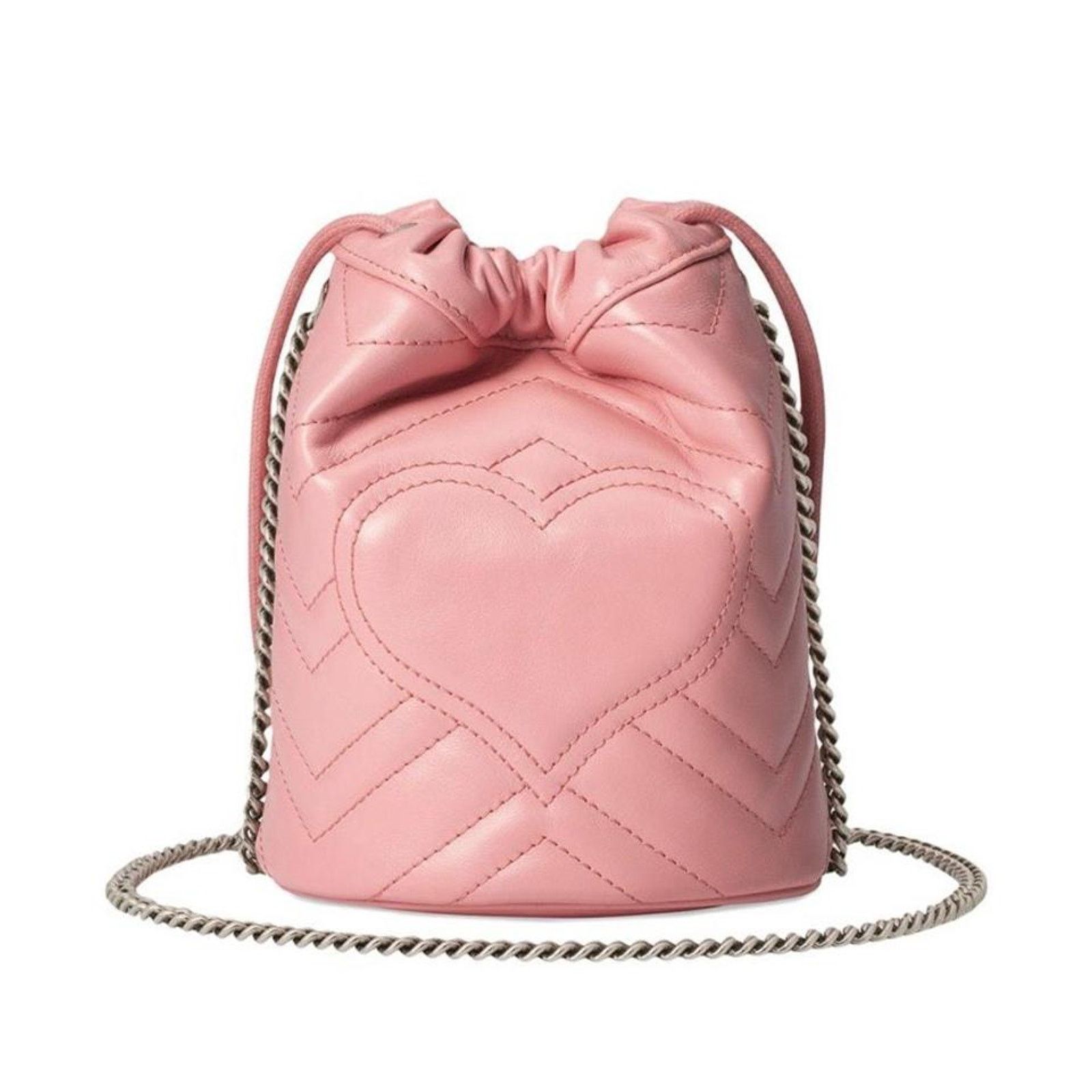 Gucci Marmont GG logo quilted leather bucket crossbody bag Size ONE SIZE - 2 Thumbnail