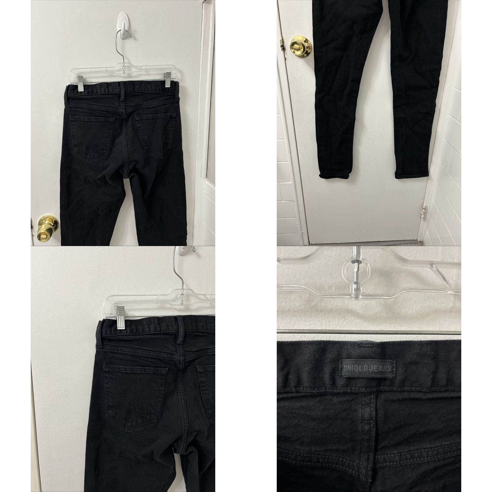 Uniqlo Uniqlo Selvedge Jeans Mens Black Slim Straight Kaihara Stretch Denim 29x32 Size US 29 - 8 Thumbnail