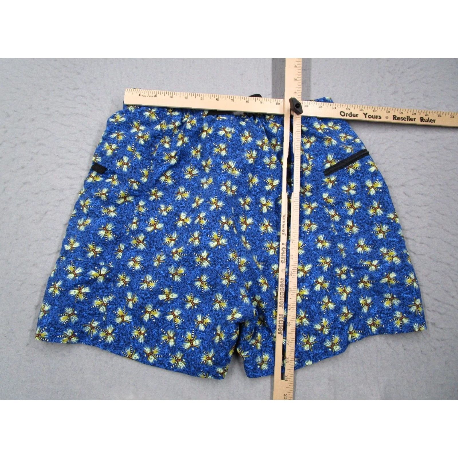 The North Face The North Face Shorts Women Medium Blue Belted Lined Run Hike AOP Fly Fish Size 32" / US 10 / IT 46 - 5 Thumbnail