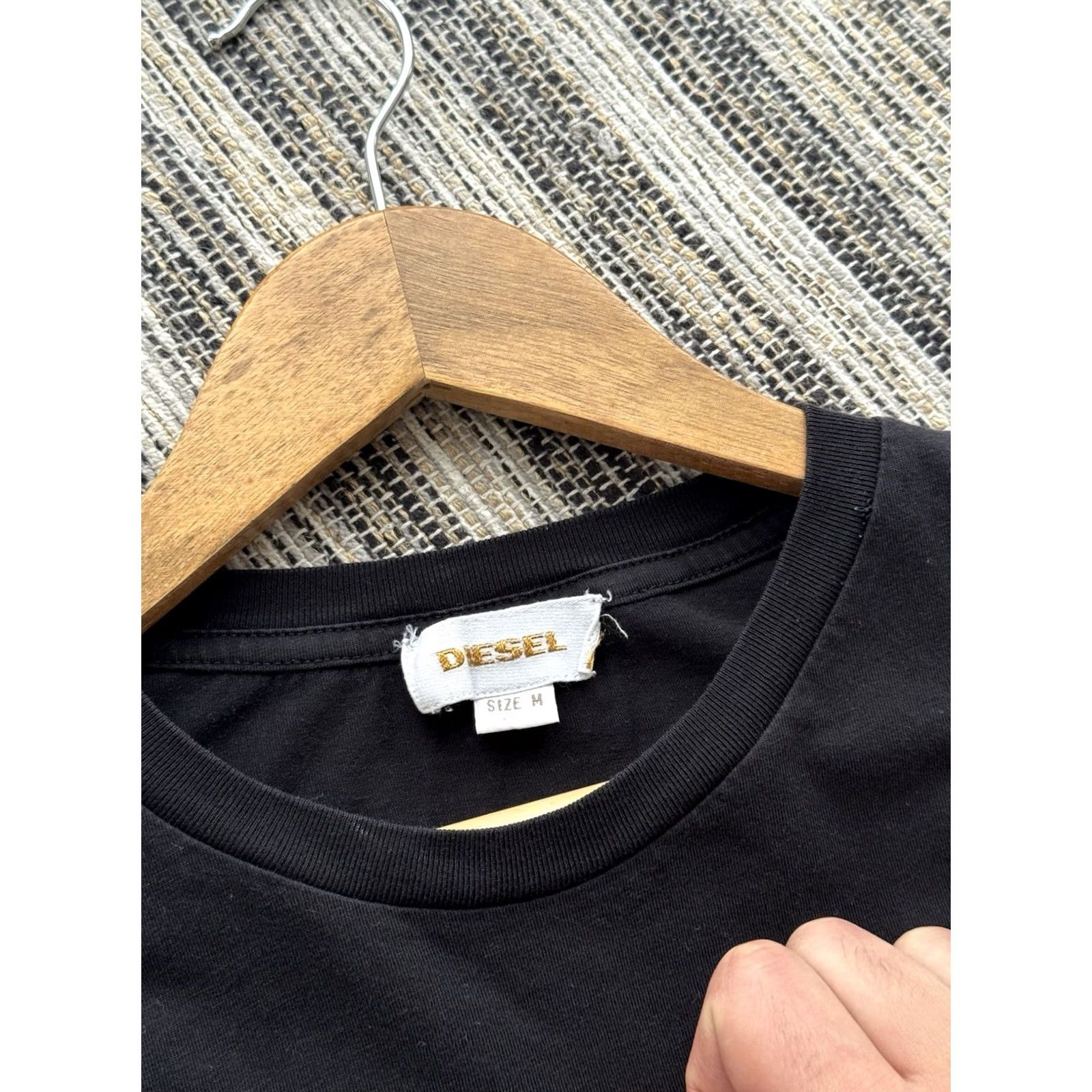 Diesel VINTAGE Diesel “I Write My Own Story” Graphic Print Logo Black T Shirt M Men Size US M / EU 48-50 / 2 - 6 Thumbnail