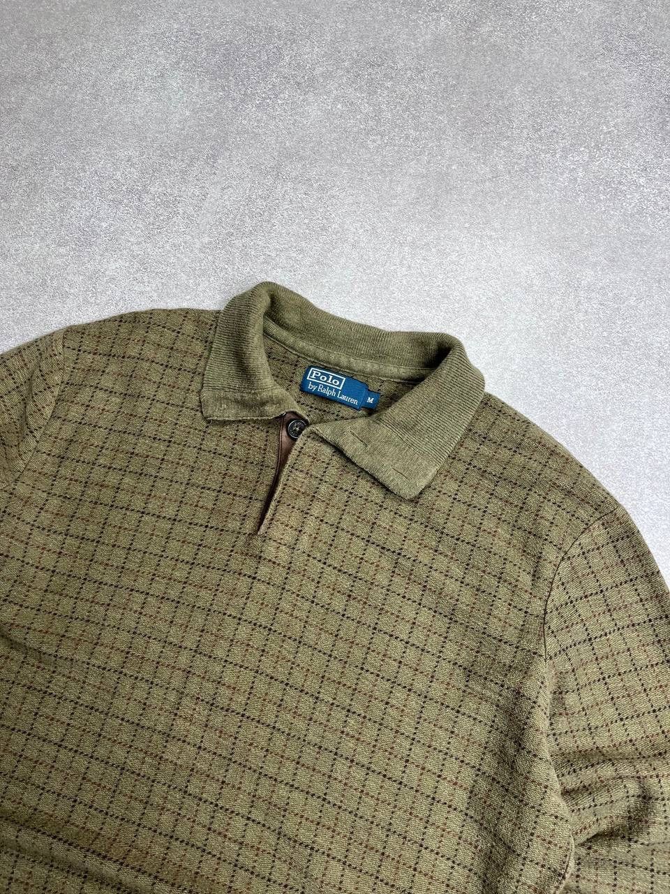 Vintage Vintage Polo Ralph Lauren Checkered Zip Sweater M Size US M / EU 48-50 / 2 - 2 Thumbnail