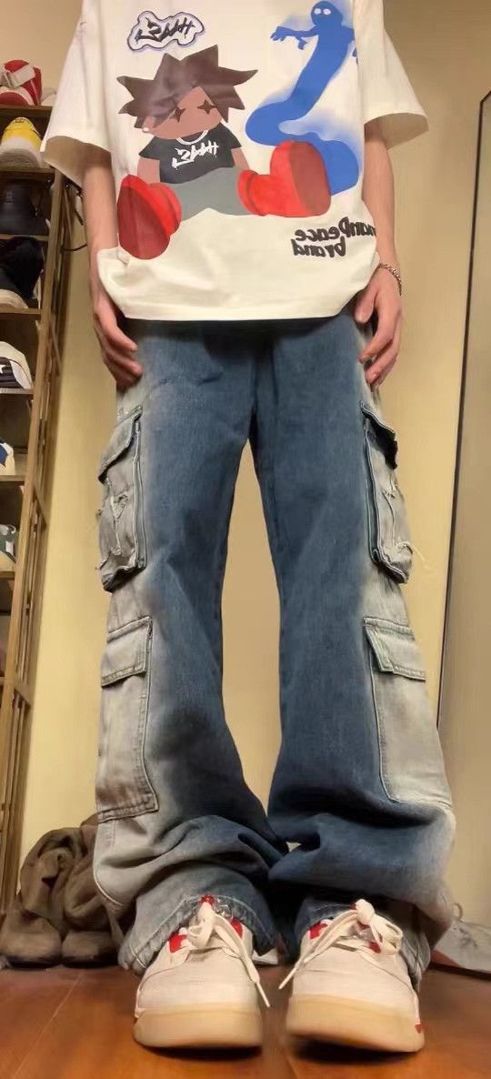 Japanese Brand × Jean Patchwork color washed and distressed jeans Size US 32 / EU 48 - 2 Thumbnail