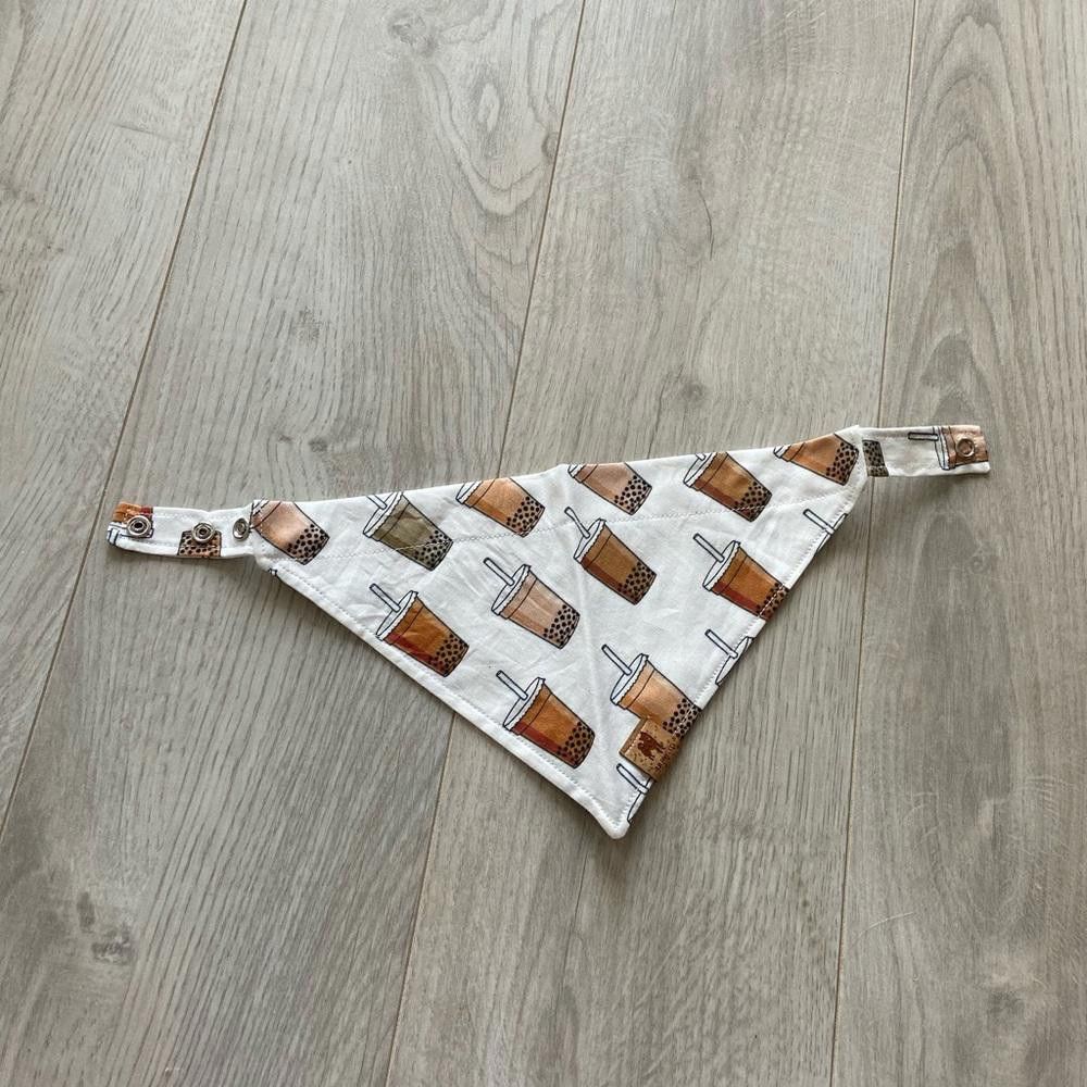 Designer Boba Tea Dog Bandana Size ONE SIZE - 1 Thumbnail