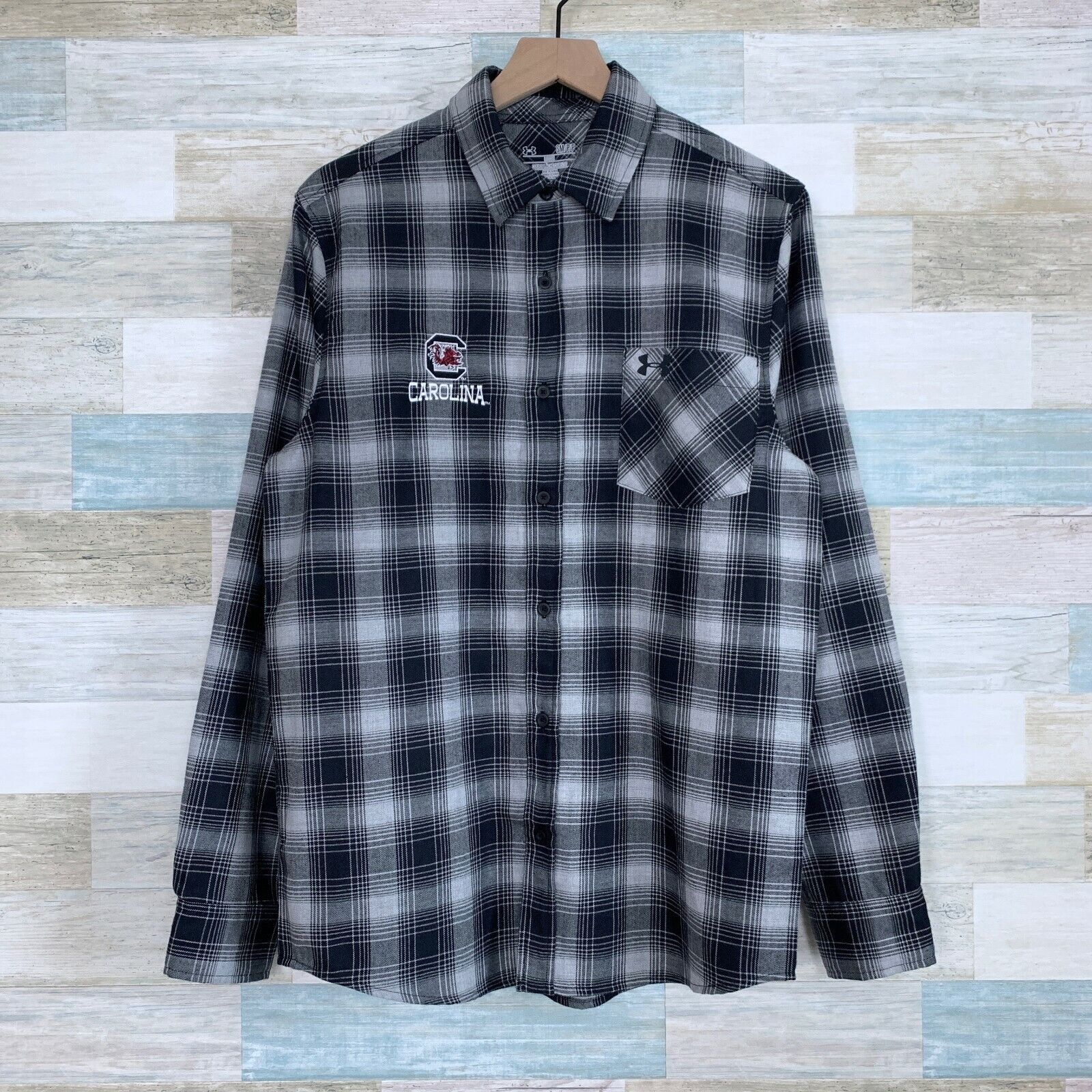 Under Armour Under Armour South Carolina Gamecocks Plaid Shirt Mens S Size US S / EU 44-46 / 1 - 1 Thumbnail
