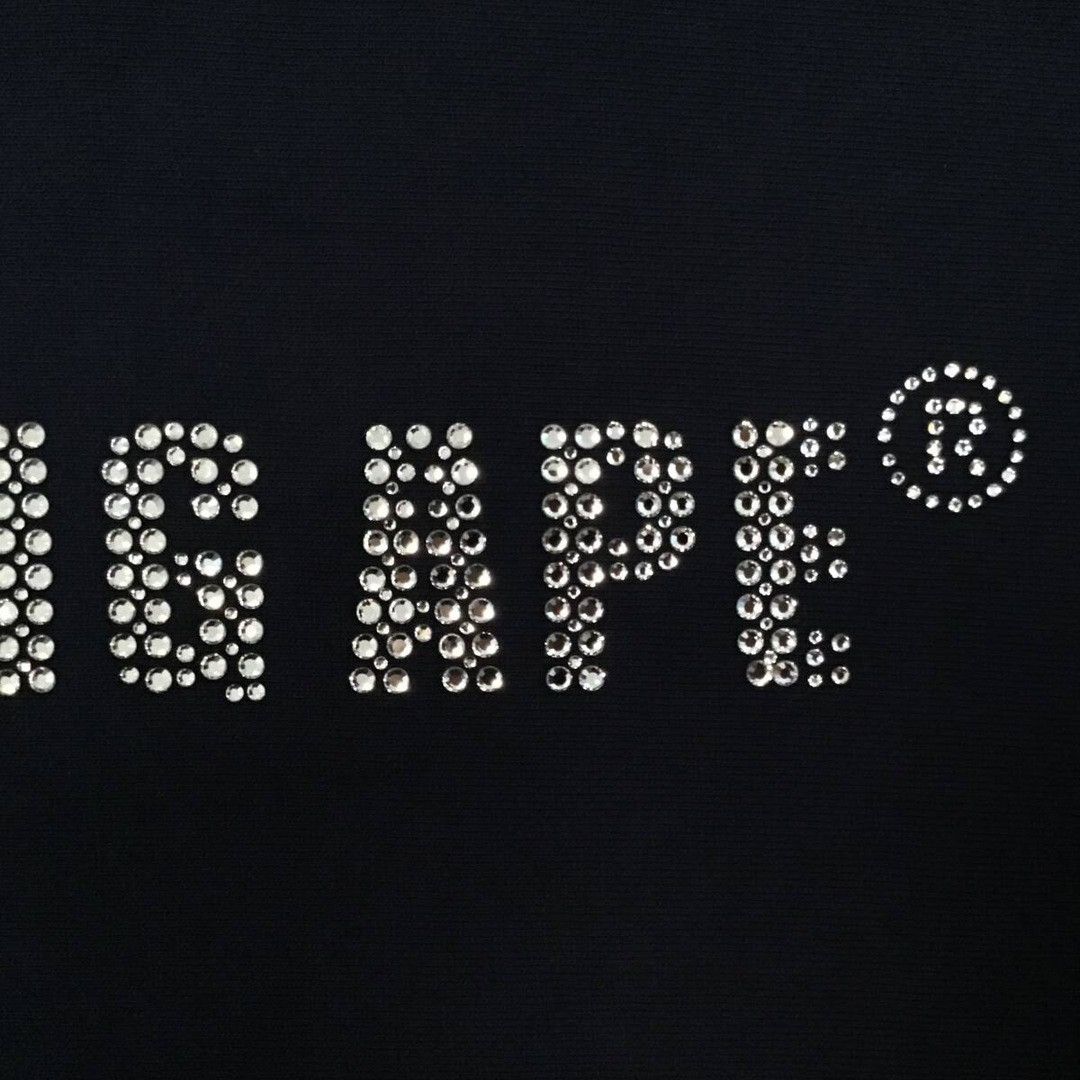 Bape × Swarovski 🔥Vintage🔥 Swarovski BAPE logo pullover hoodie Navy APE NIGO Size US S / EU 44-46 / 1 - 5 Thumbnail