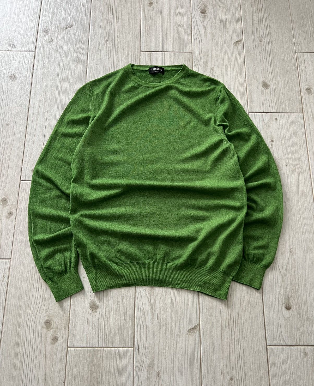 Zanieri Green Sweatshirt Knit Zanieri Made in Iataly Luxury M size Size US M / EU 48-50 / 2 - 1 Thumbnail