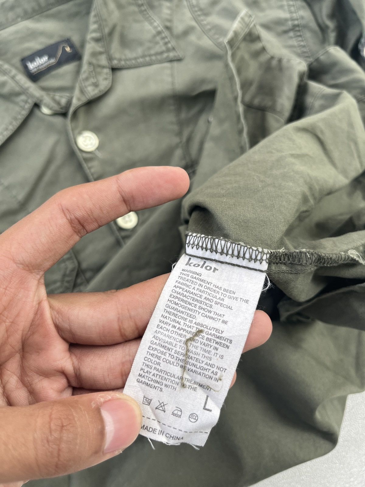 Kolor KOLOR BEACON Japan USA Patch Military Army Shirt Size US L / EU 52-54 / 3 - 7 Thumbnail