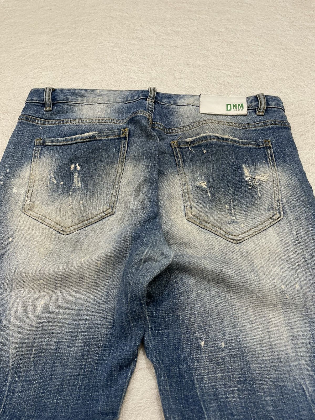 Japanese Brand 2000s Rare Distressed Denim Stonewash Slimfit Size US 34 / EU 50 - 6 Thumbnail
