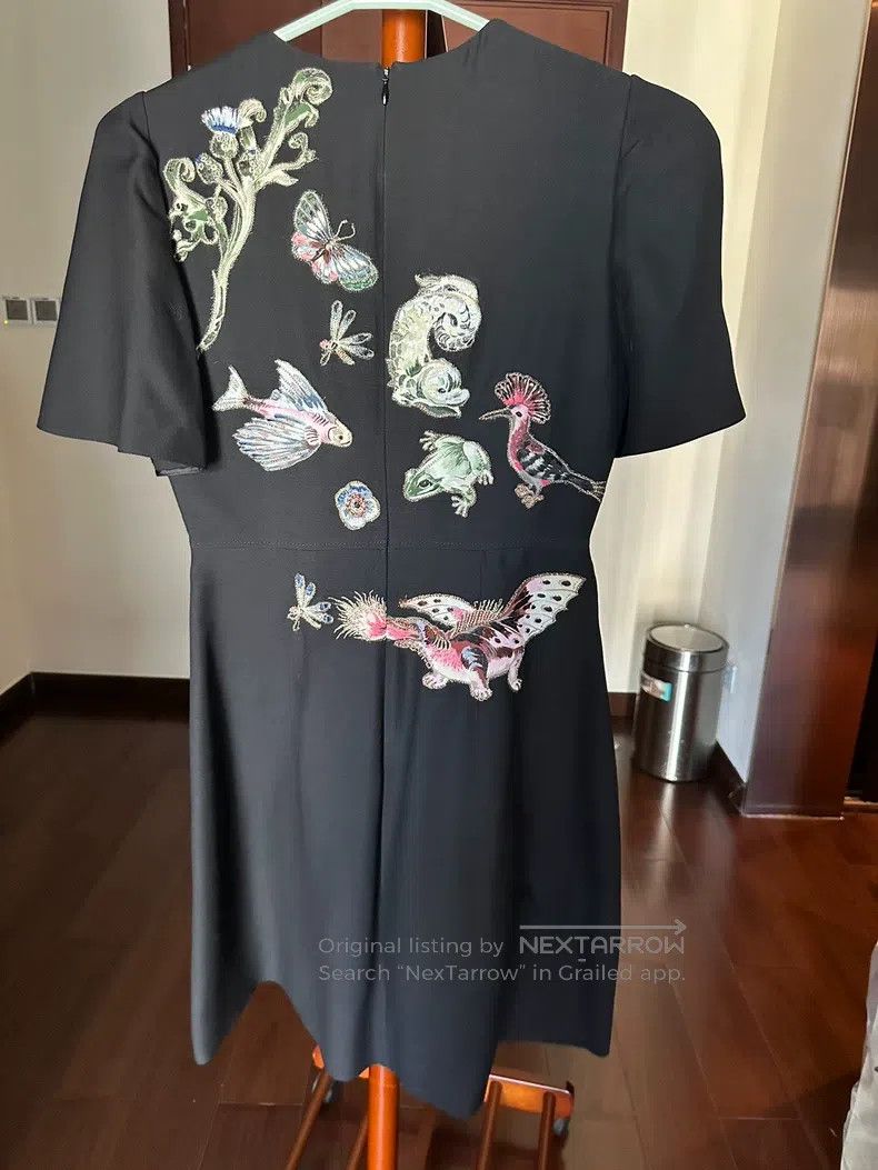 Valentino Valentino Black animal embroidered dress Size S / US 4 / IT 40 - 4 Thumbnail
