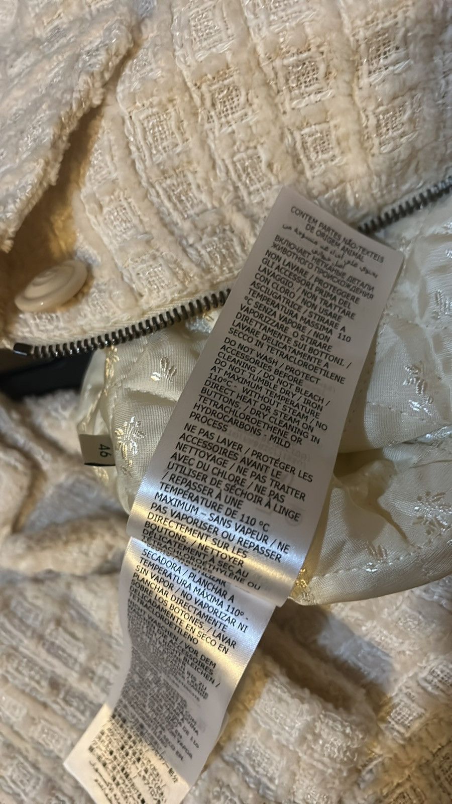 Gucci Gucci Window Tweed Bomber Jacket Ivory size IT 46 721995 Size L / US 10 / IT 46 - 6 Thumbnail