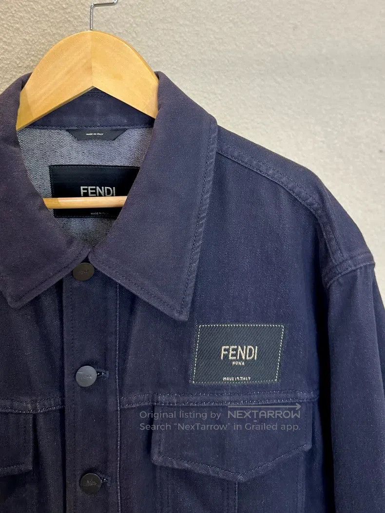 Fendi Fendi Logo Workwear Jacket Denim Outerwear Size US M / EU 48-50 / 2 - 4 Thumbnail