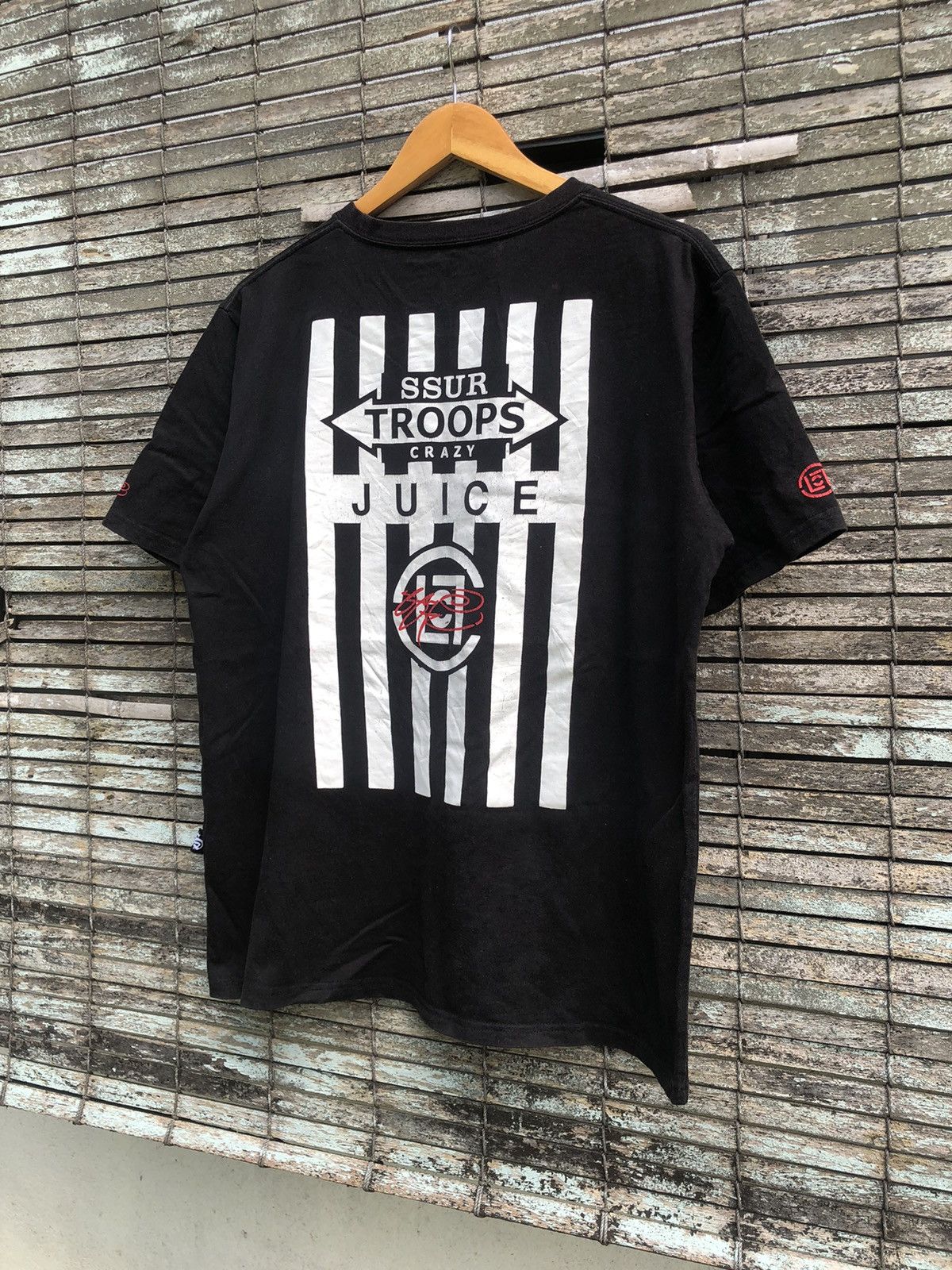 Japanese Brand Vintage Y2K SSUR TROOPS CRAZY JIUCE X CLOT Backhit Tee Size US L / EU 52-54 / 3 - 4 Thumbnail