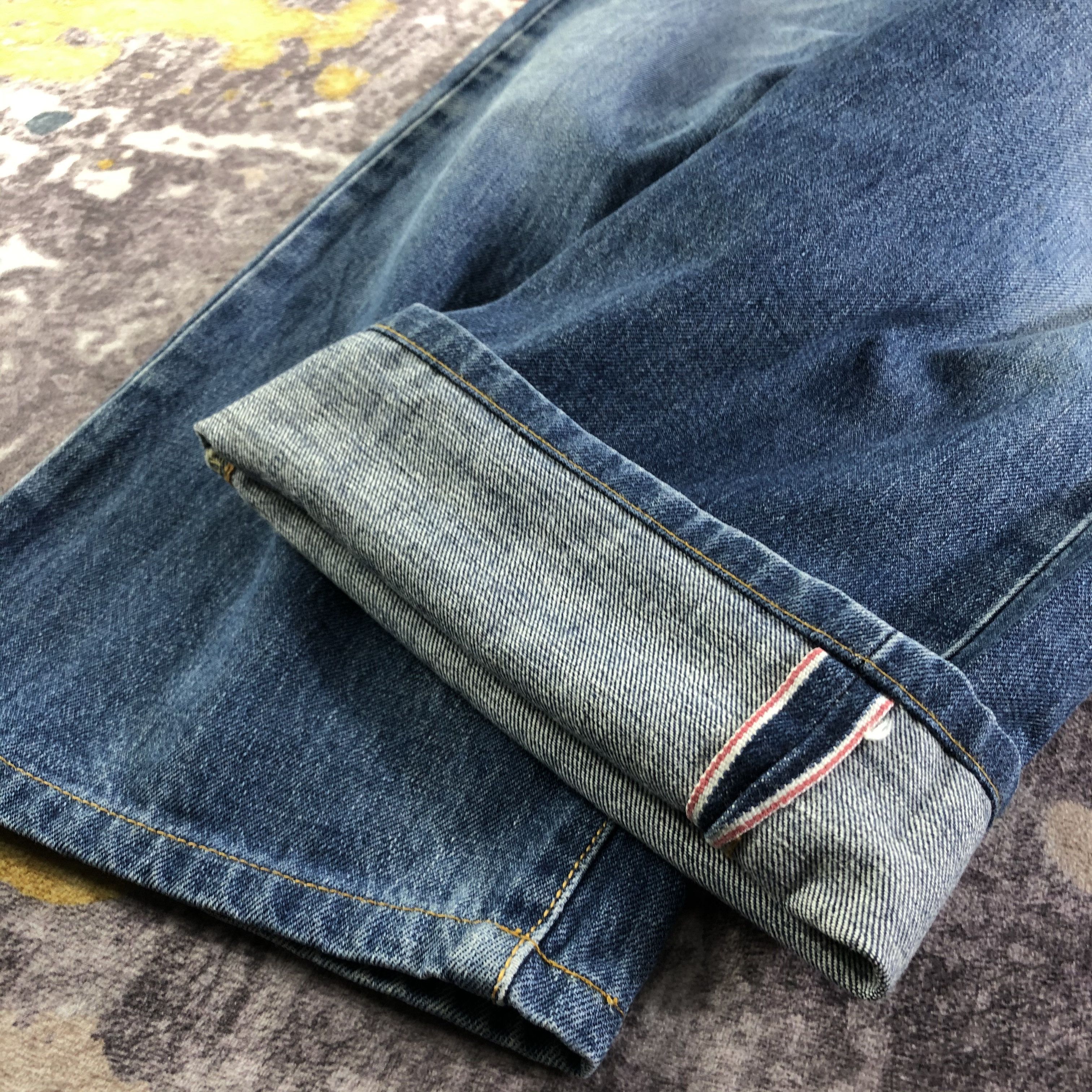 Edwin Vintage Redline Blue Wash Edwin 505 Jeans-JM3527 Size US 31 - 6 Thumbnail