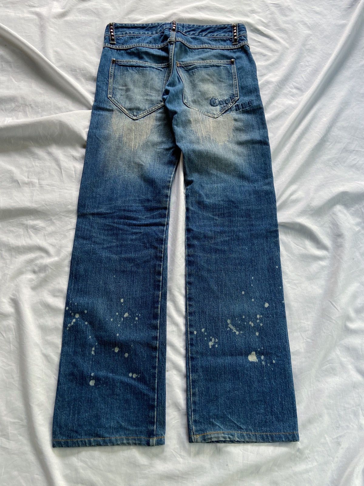 PPFM COOK JEANS #E99 DISTRESSED PUNK DENIM Size US 31 - 2 Thumbnail