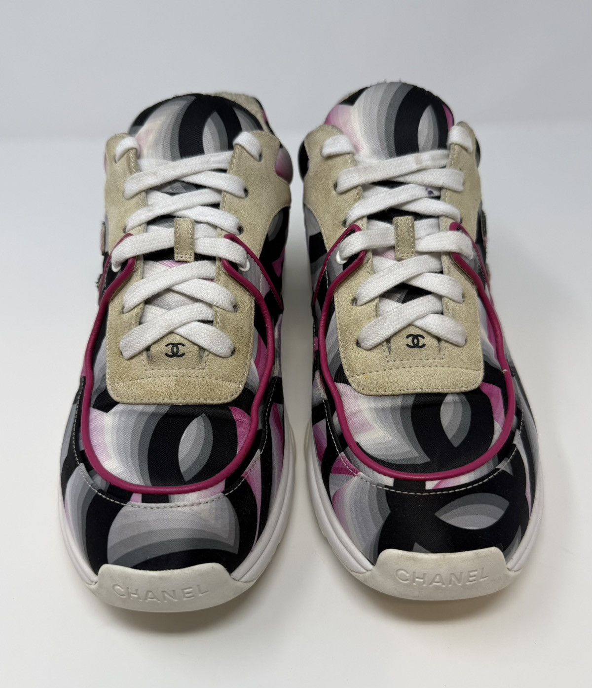 Chanel Chanel Tweed CC Satin SuedeTrainer Sneaker Size US 10.5 / IT 40.5 - 2 Thumbnail