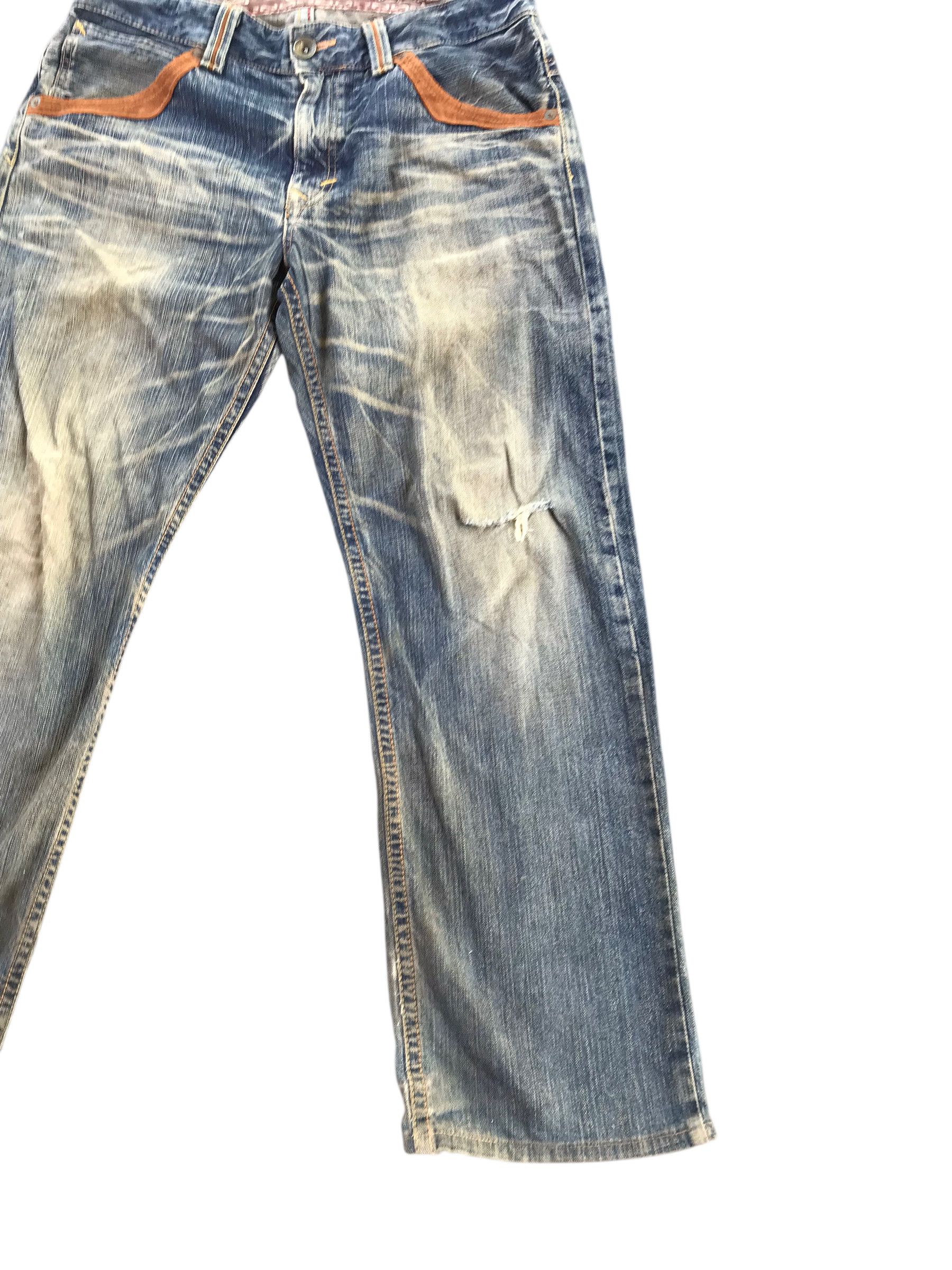 Tornado Mart Vtg 90s Edwin Japan Distressed Denim-Size 35-14th addiction Size US 35 - 12 Thumbnail