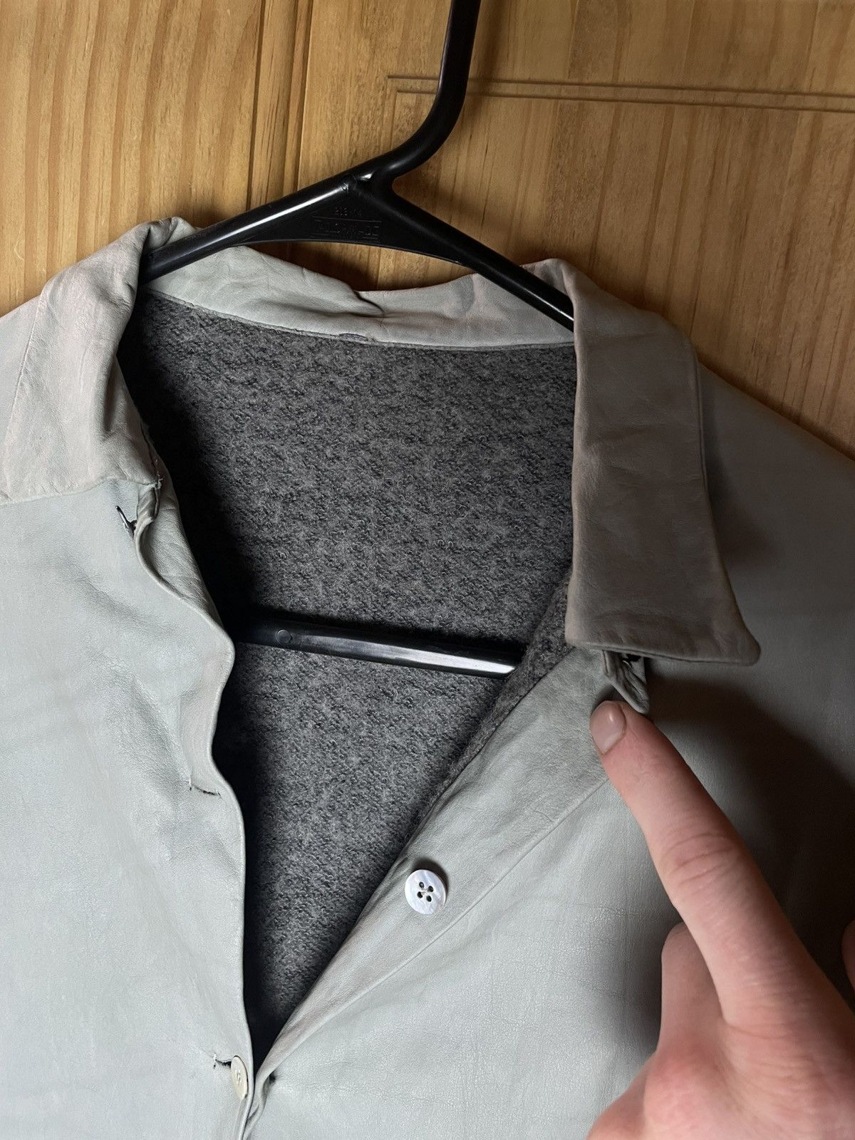 Ma+ M.A.+ Leather Button Shirt Maurizio Amadei Size US M / EU 48-50 / 2 - 17 Thumbnail