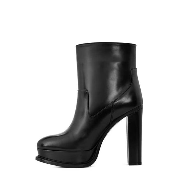Alexander McQueen o1g2r1mq0824 Platform Boots in Black Size US 7 / IT 37 - 2 Thumbnail