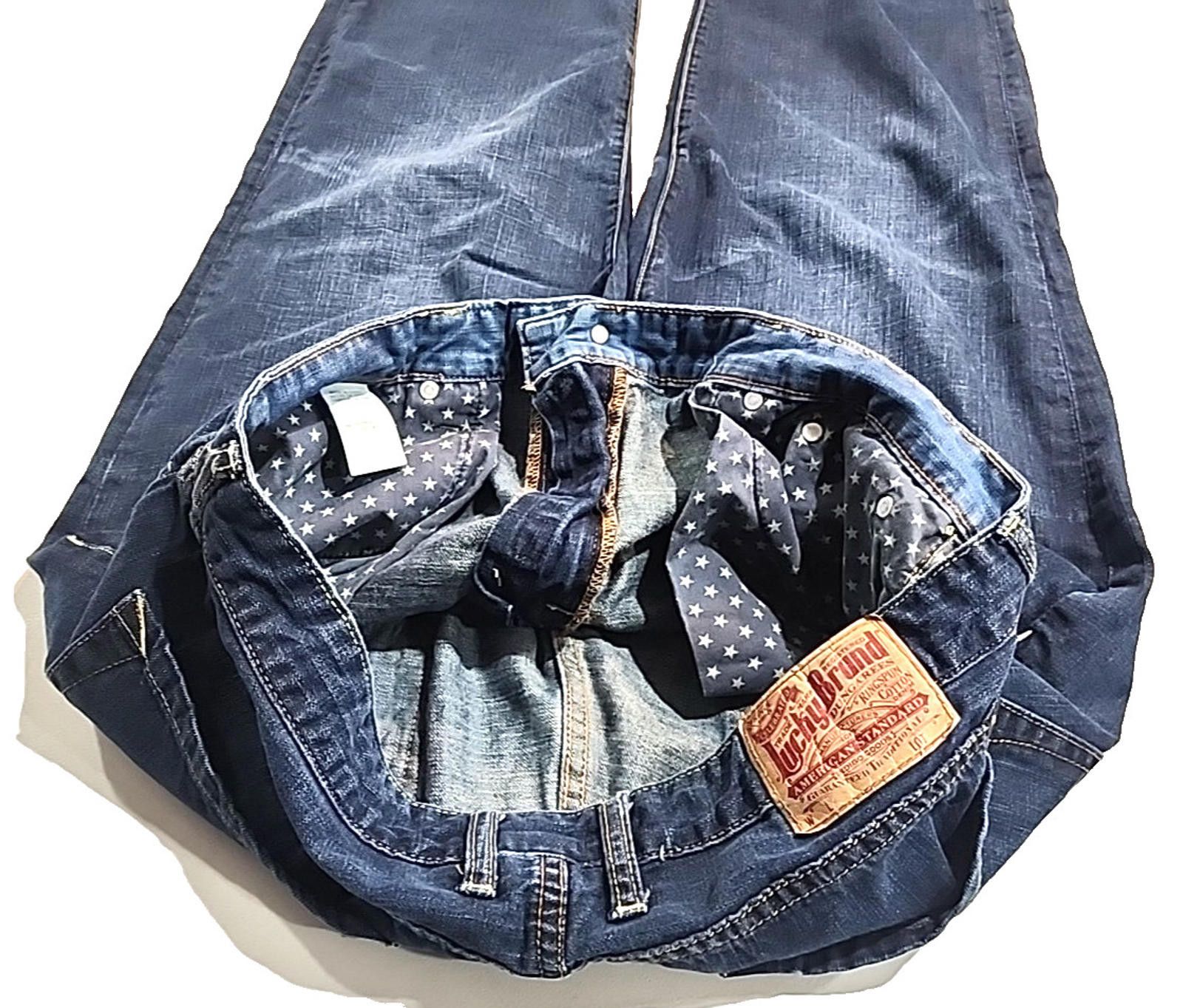 Lucky Brand Lucky Brand Mens Jeans Actual 36Wx31L Blue Relaxed LB2 Size US 36 / EU 52 - 4 Thumbnail