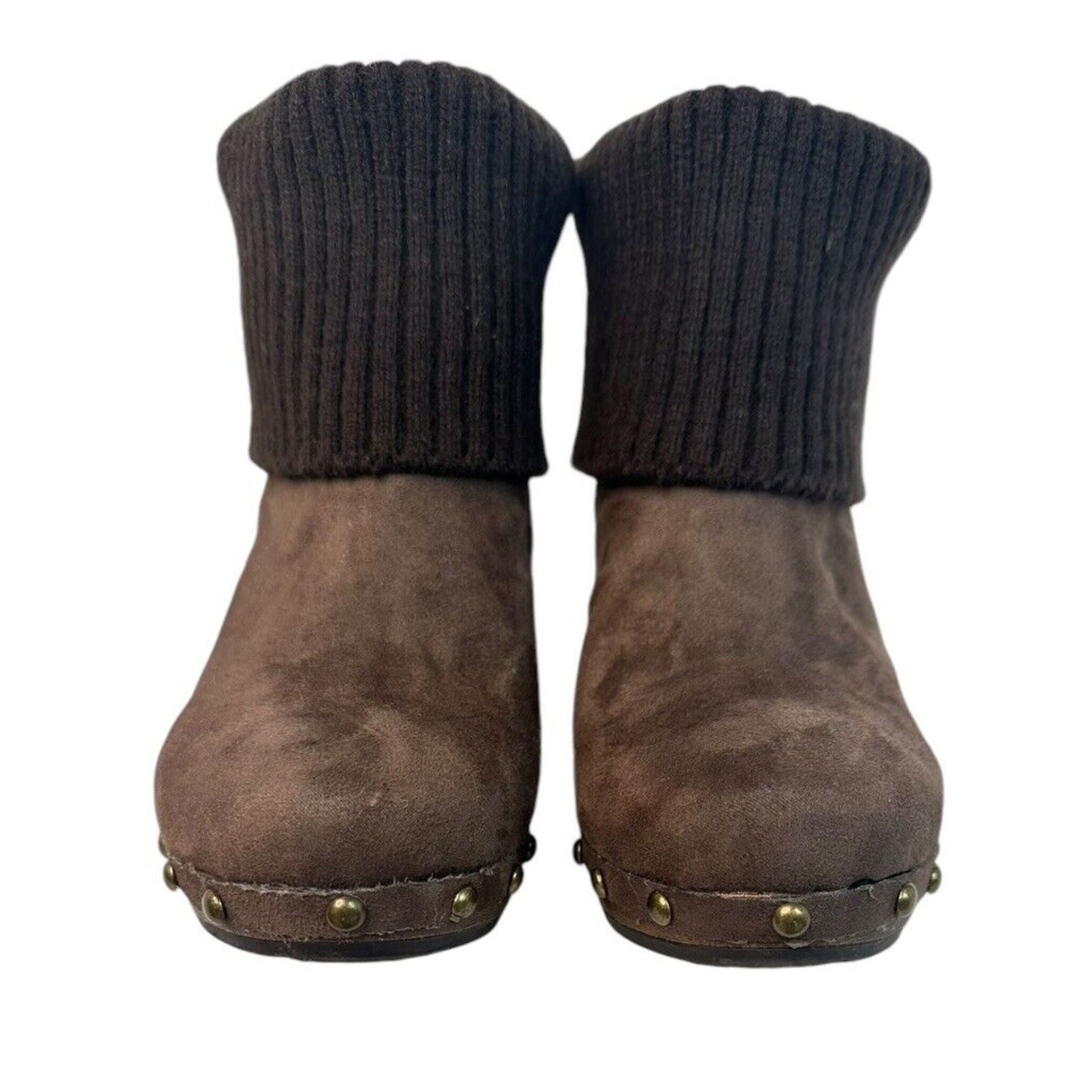 Other Kathy Van Zeeland Brown Sweater Cuff Platform Ankle Boot 7.5 Size US 7.5 / IT 37.5 - 5 Thumbnail