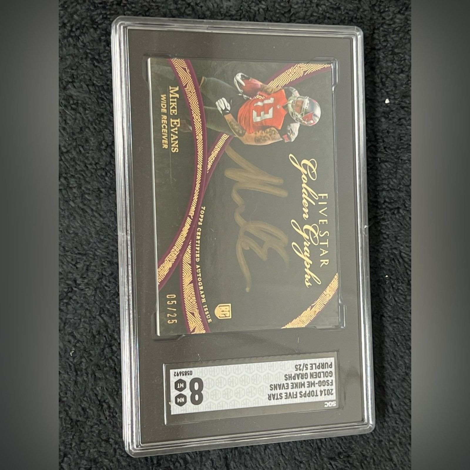 NFL 2014 Topps Five Star MIKE EVANS On Card Rookie Auto 5/25 Size ONE SIZE - 3 Thumbnail