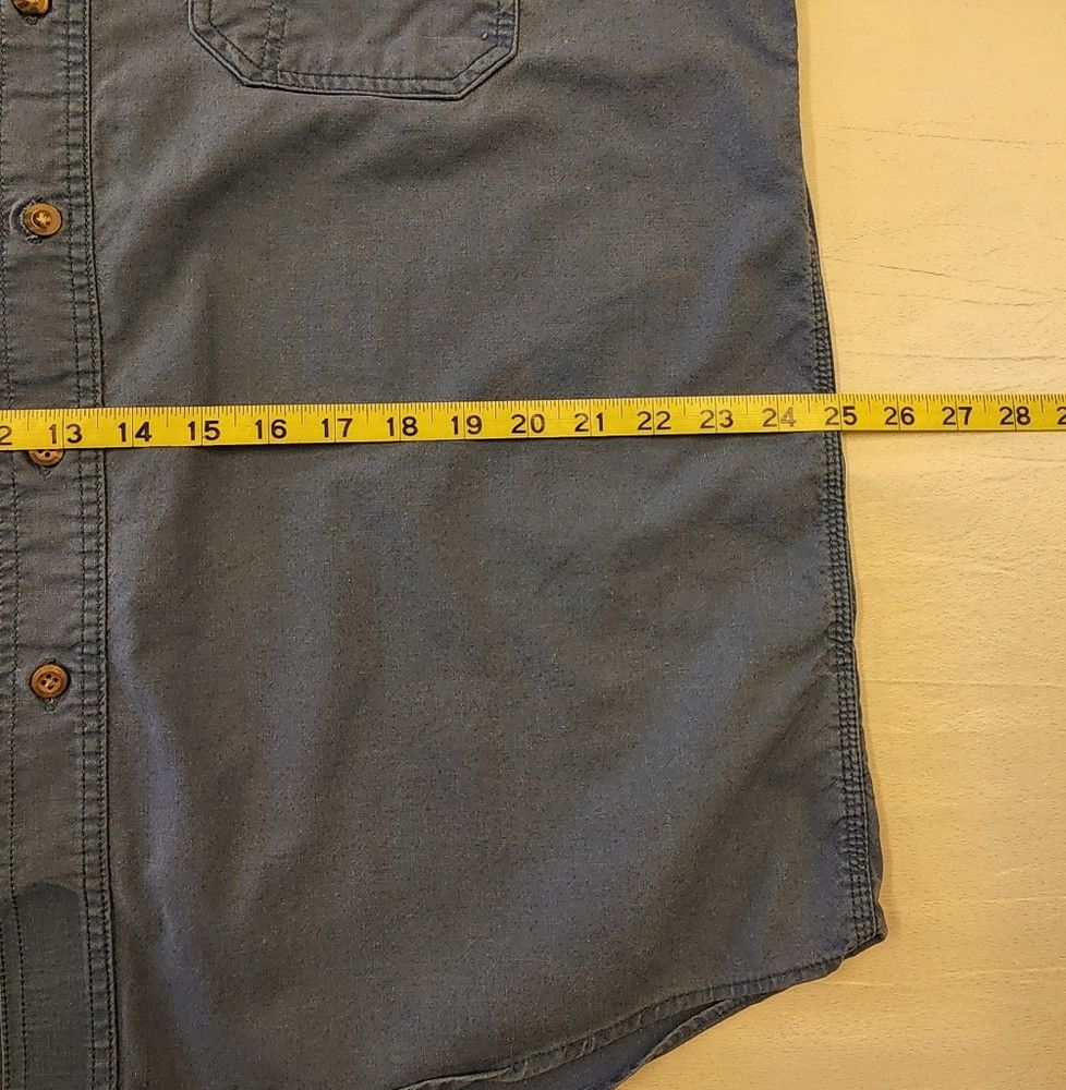 Carhartt Carhartt Blue Workwear Button Front Short Sleeve Shirt Size US XL / EU 56 / 4 - 6 Thumbnail