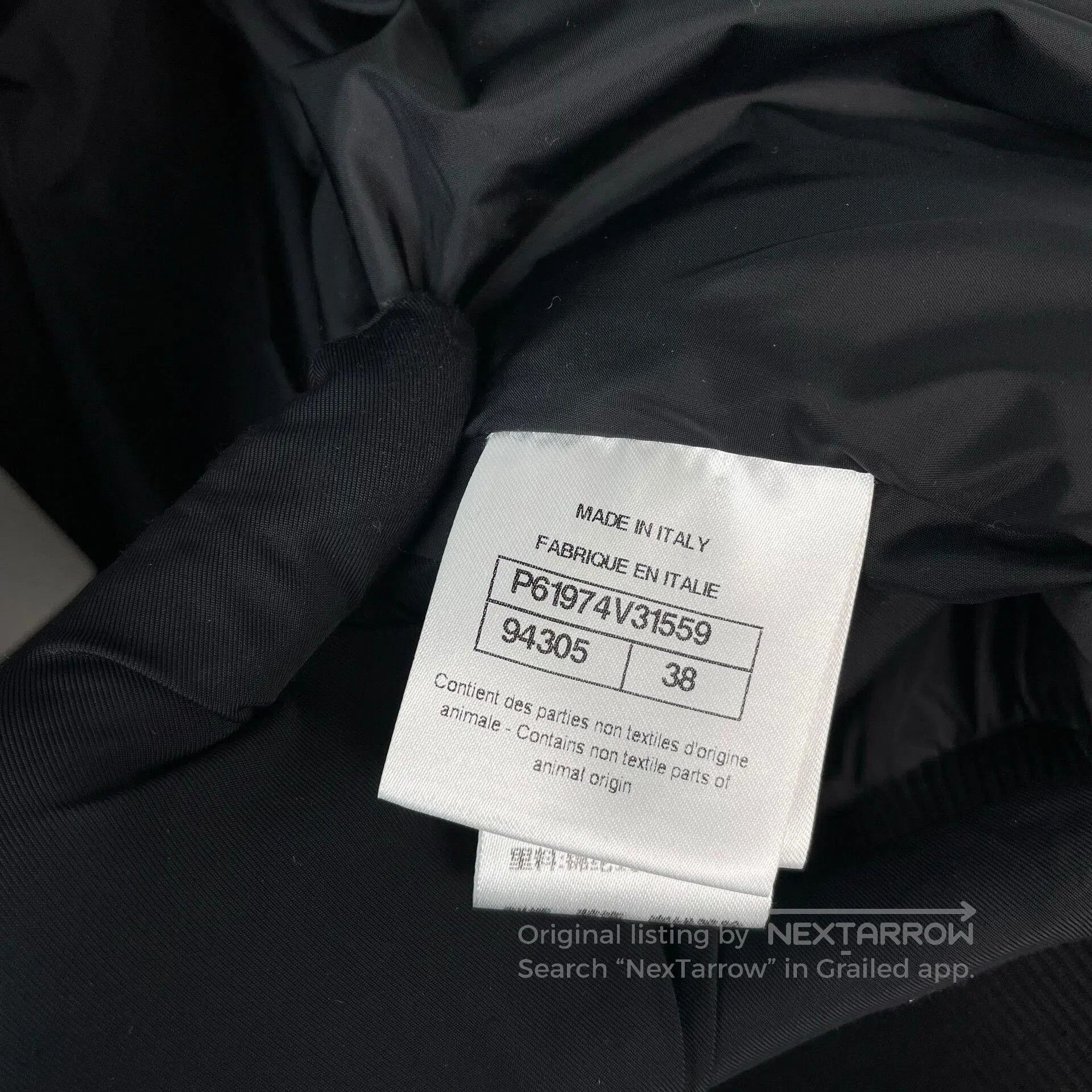 Chanel Chanel Black Stand Collar Quilted Down Jacket. Size S / US 4 / IT 40 - 6 Thumbnail