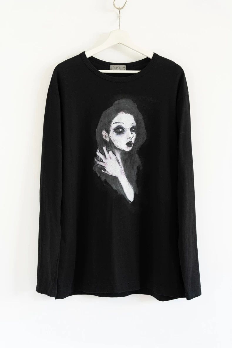 Yohji Yamamoto Yohji Yamamoto 22 SS Women Like Printed Long Sleeve T-Shir Size US L / EU 52-54 / 3 - 1 Thumbnail