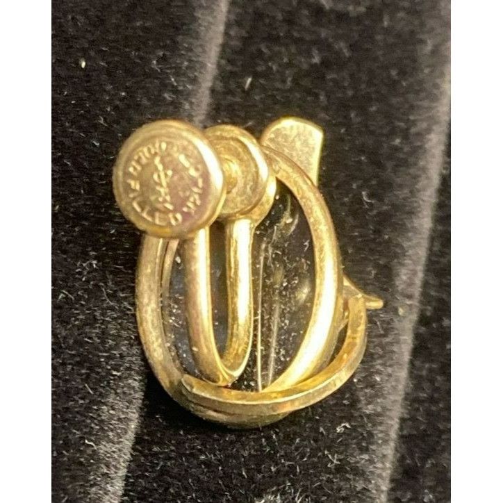 Other Vintage 12K G.F. and Black Onyx Screw-Back Earrings Size ONE SIZE - 5 Thumbnail