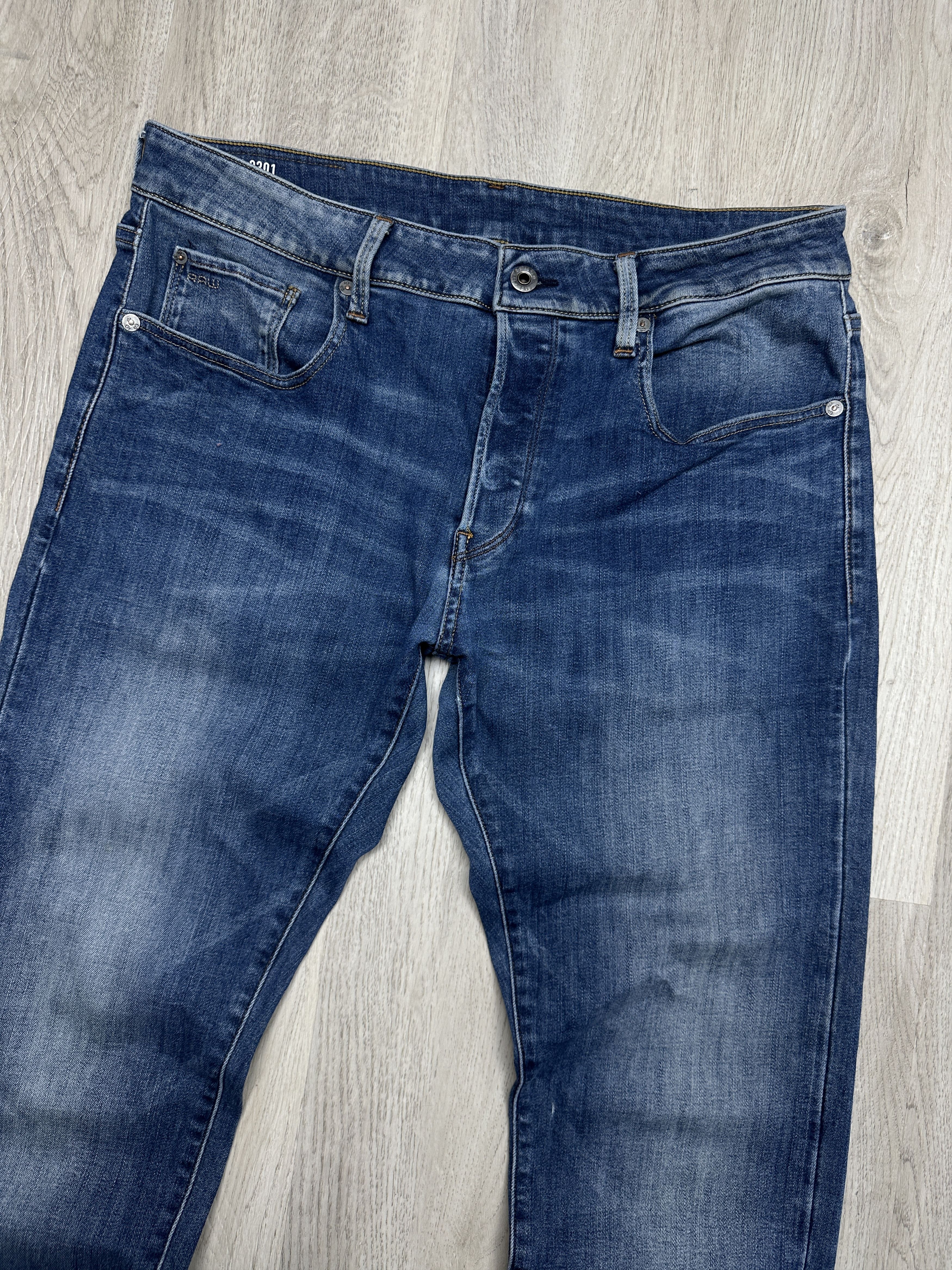 G-Star G Star Raw 3301 Slim Mens Denim Pants Jeans Size US 34 / EU 50 - 2 Thumbnail