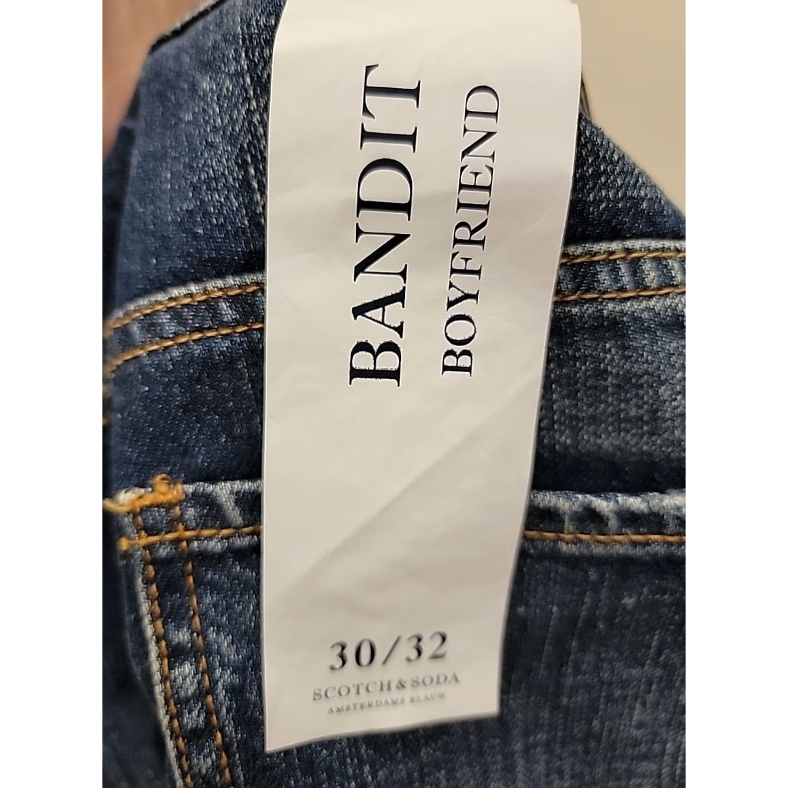 Scotch & Soda VINTAGE NWT Scotch & Soda Jeans Womens 30x32 Blue Bandit Slim Tapered Bandit Boyfriend Jeans Distressed Womens Size 30" / US 8 / IT 44 - 7 Thumbnail
