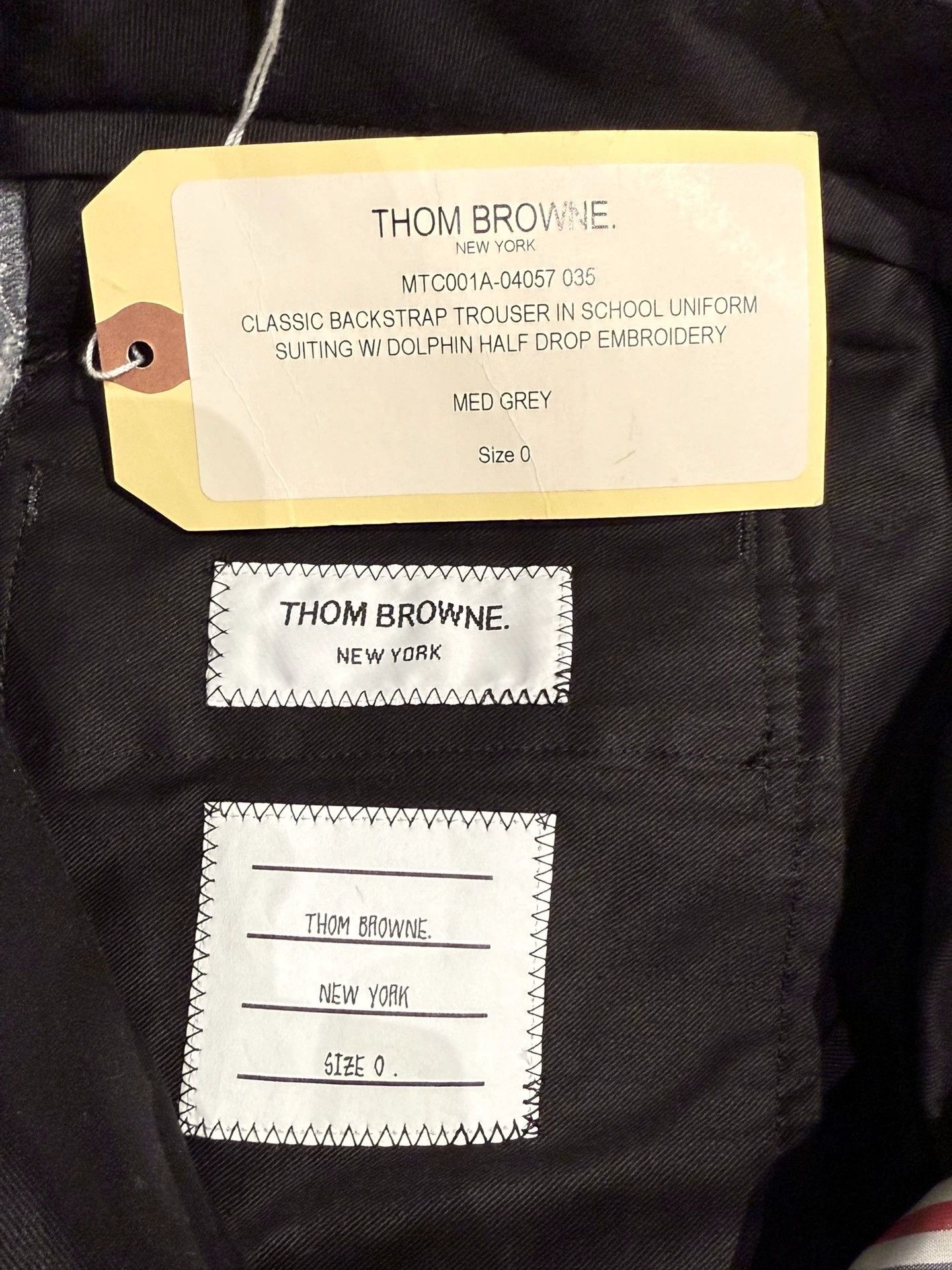 Thom Browne Thom Browne Mid-Gray Dolphin Embroidered Size 0 Pants Size US 28 / EU 44 - 4 Thumbnail