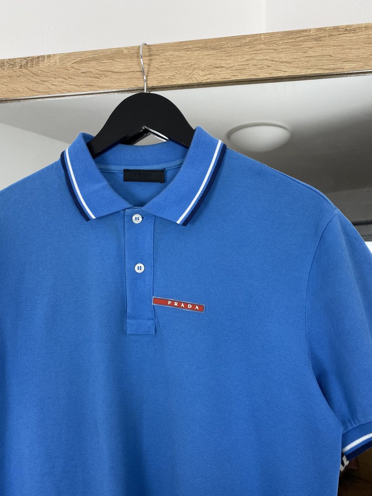 Prada Red Tab blue polo by Prada Milano Size US L / EU 52-54 / 3 - 2 Thumbnail