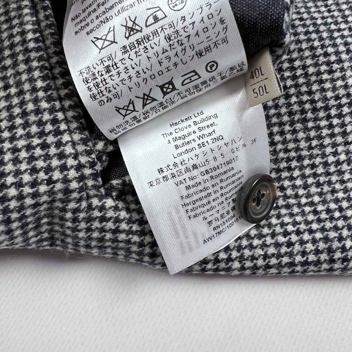 Hackett Hackett mayfair wool houndstooth pattern vest Size 40R - 4 Thumbnail