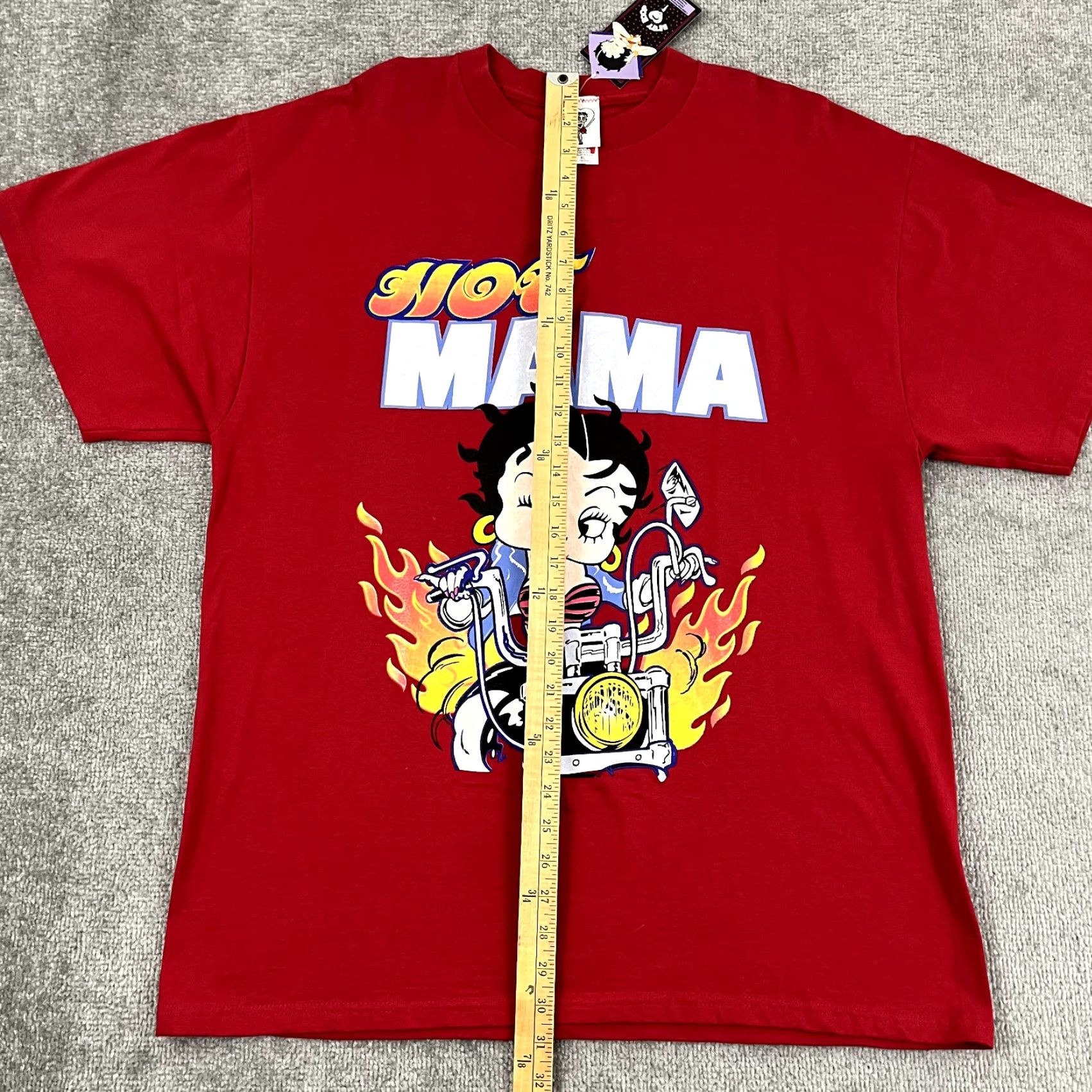 MOTHER VINTAGE Betty Boop Shirt Adult XL Red Hot Mama Mothers Day Motorcycle Graphic T Size US XL / EU 56 / 4 - 5 Thumbnail