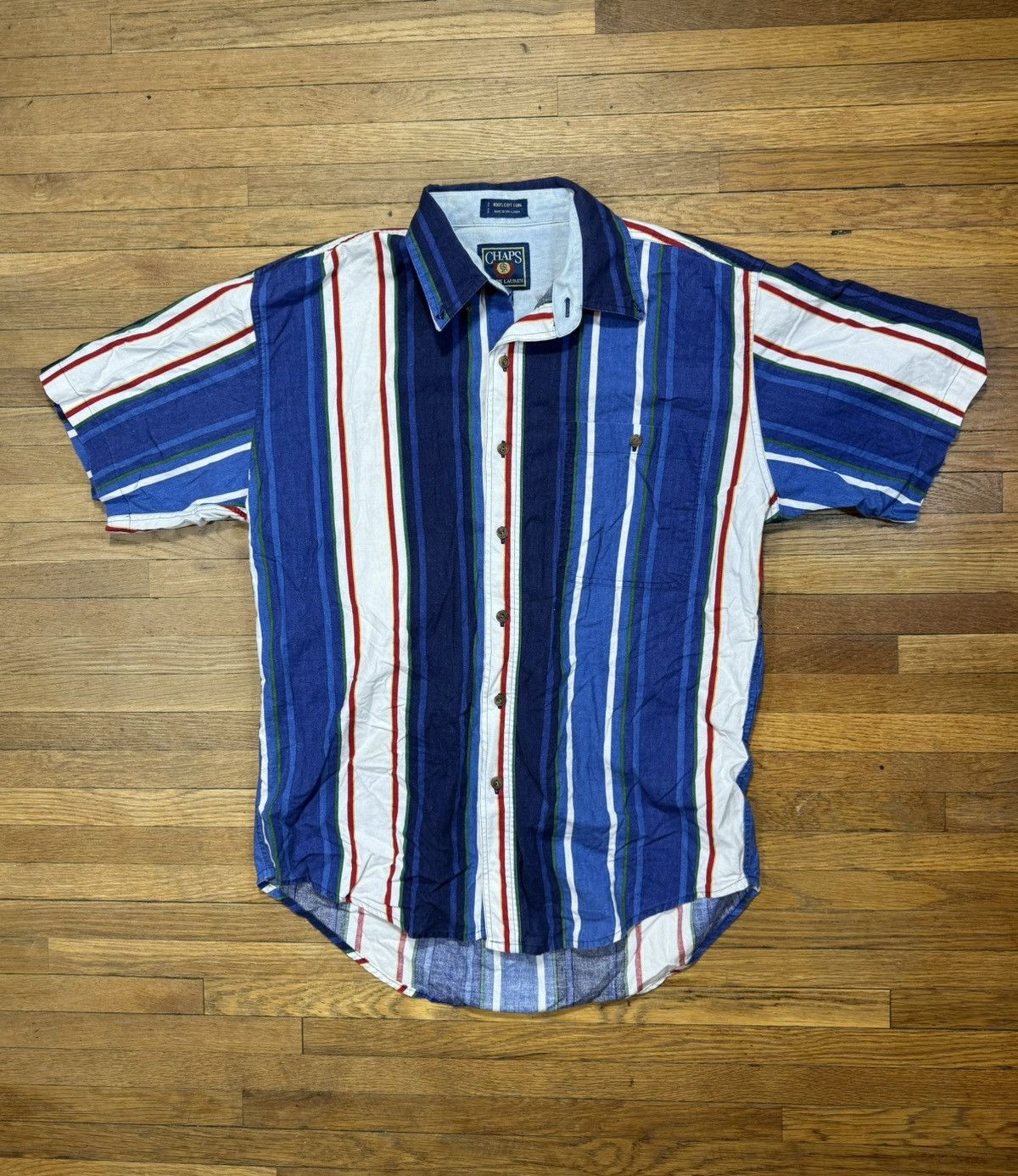 Chaps Ralph Lauren × Vintage Vintage Chaps Ralph Lauren Striped Button Up Shirt Size US M / EU 48-50 / 2 - 1 Thumbnail