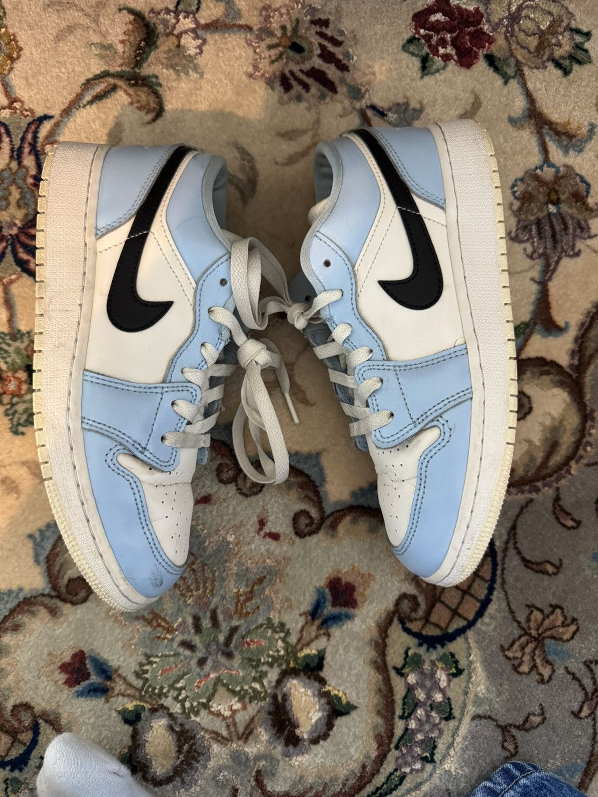 Nike Air Jordan 1 Low GS 'Ice Blue' Size US 6.5 / IT 36.5 - 4 Thumbnail